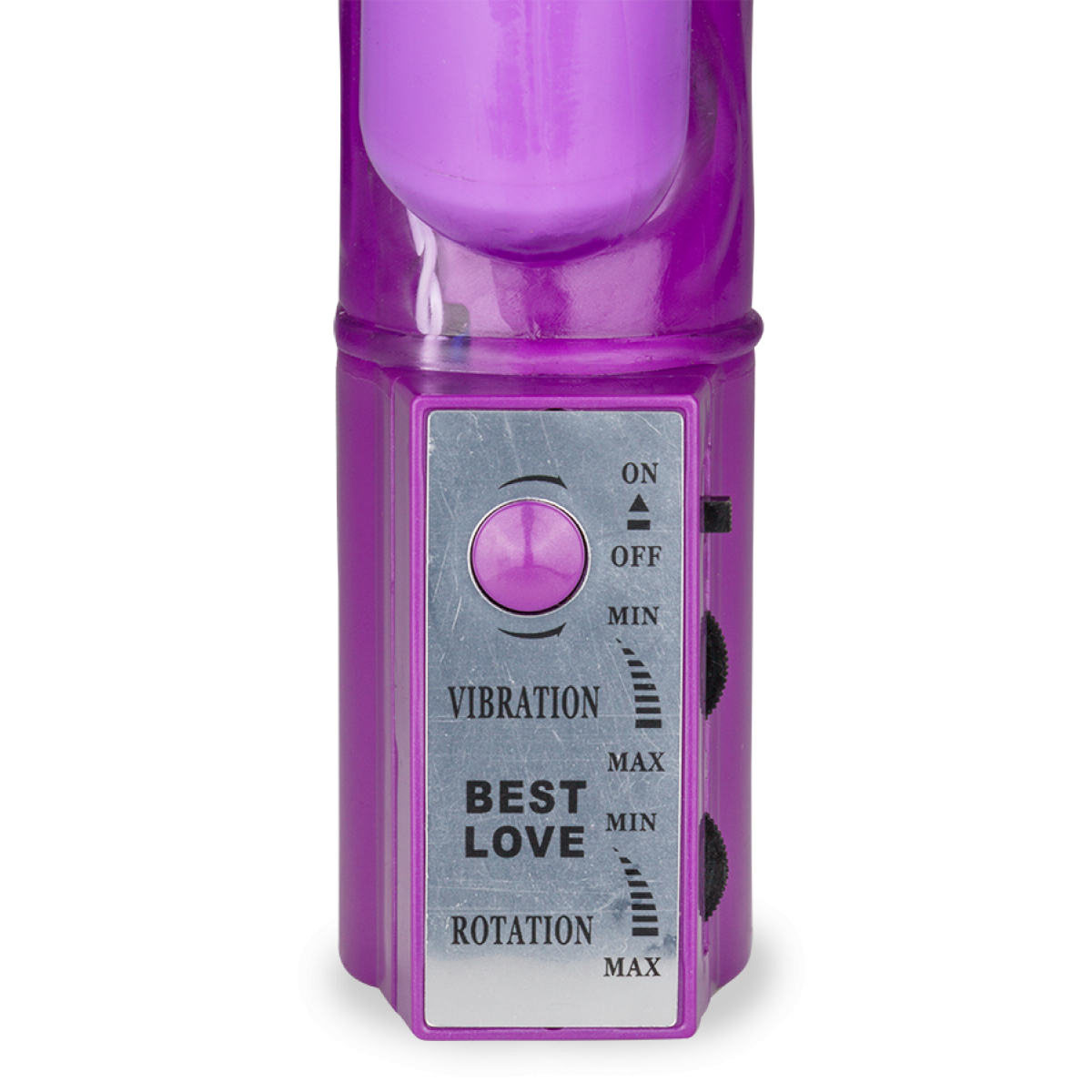Vibromasseur vibro rabbit rotatif gros diamètre violet, LOVE AND VIBES