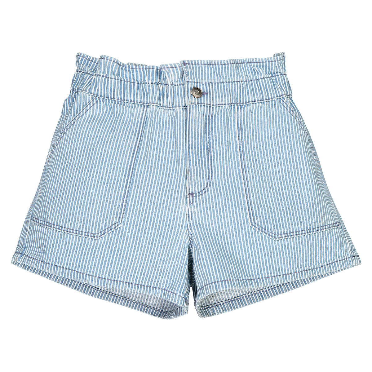 Short en jean rayé rayé, LA REDOUTE COLLECTIONS