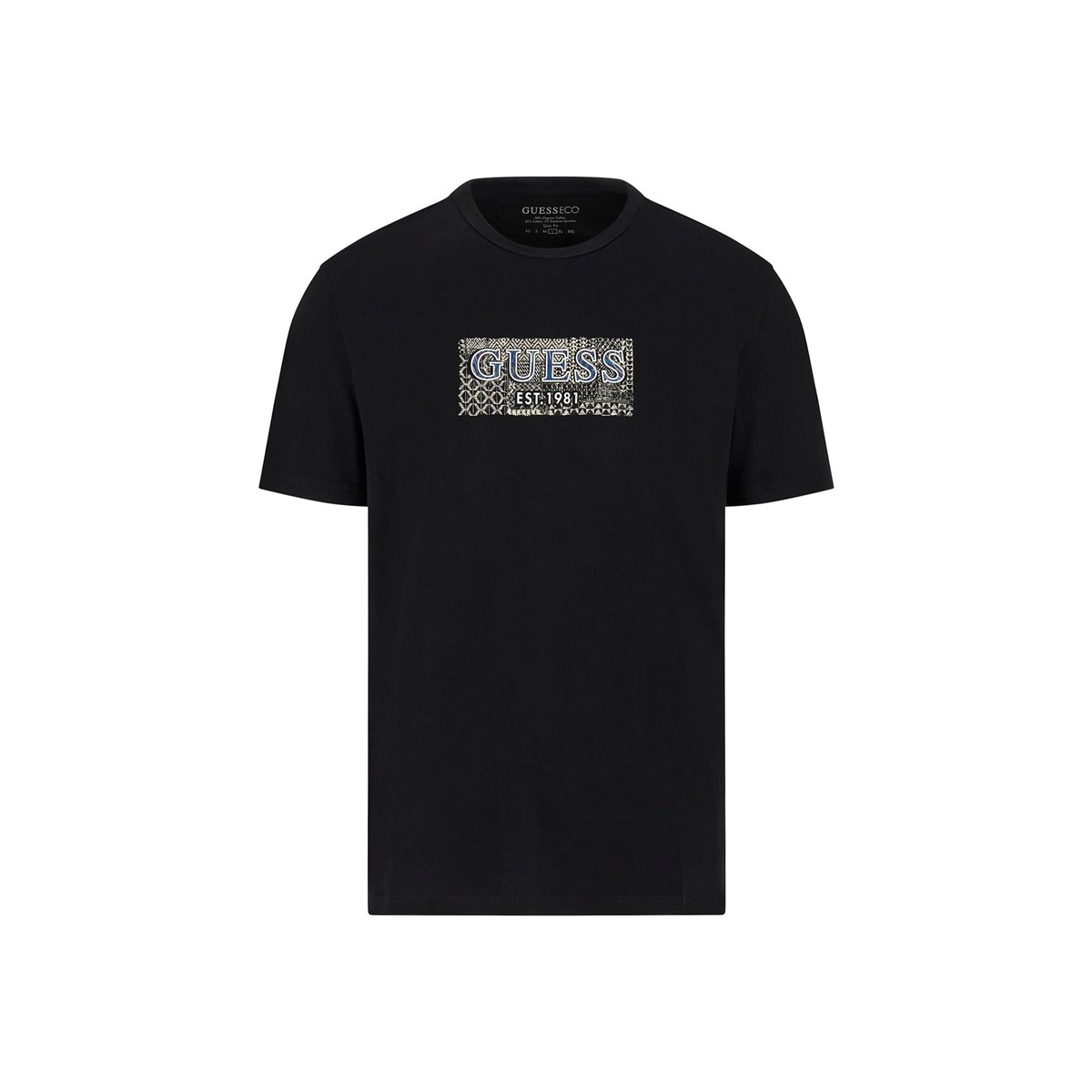 T-Shirt Logo Frontal noir, GUESS
