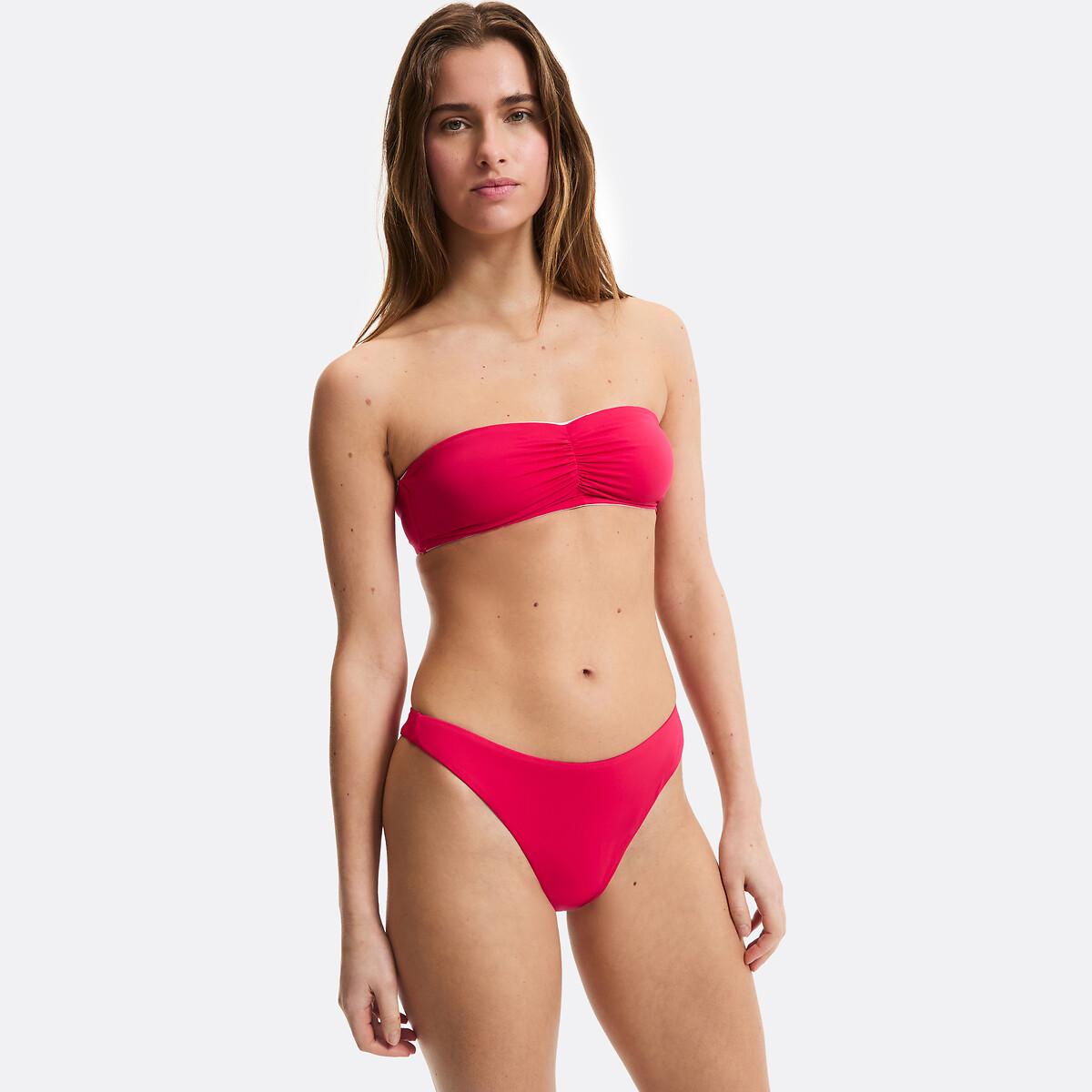 Bas de maillot de bain, tanga, Essentiel framboise, LA REDOUTE COLLECTIONS