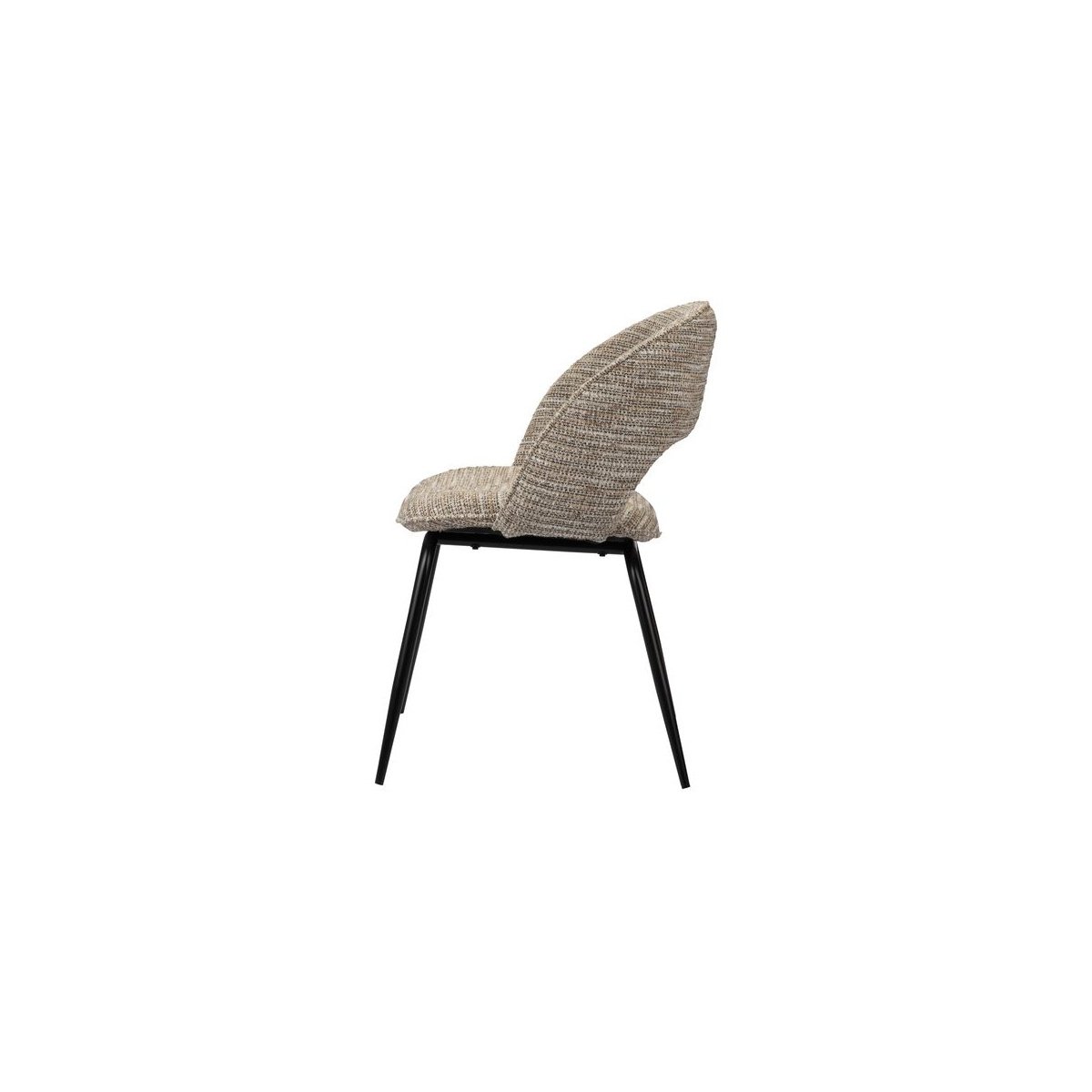 Lot de 2 chaises tissu texturé, DOMI gris, BOBOCHIC