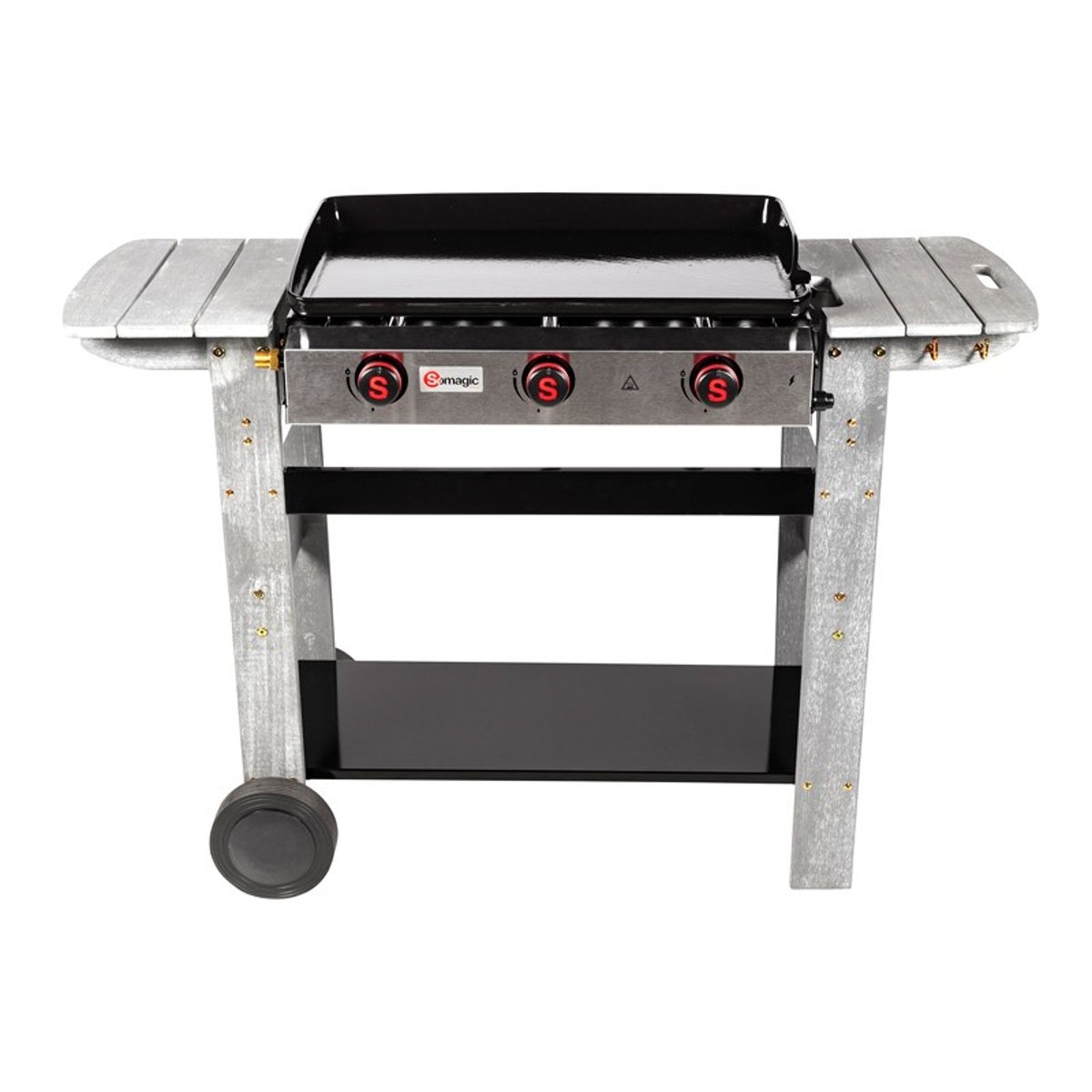 Plancha à gaz sur chariot gris argent, SOMAGIC