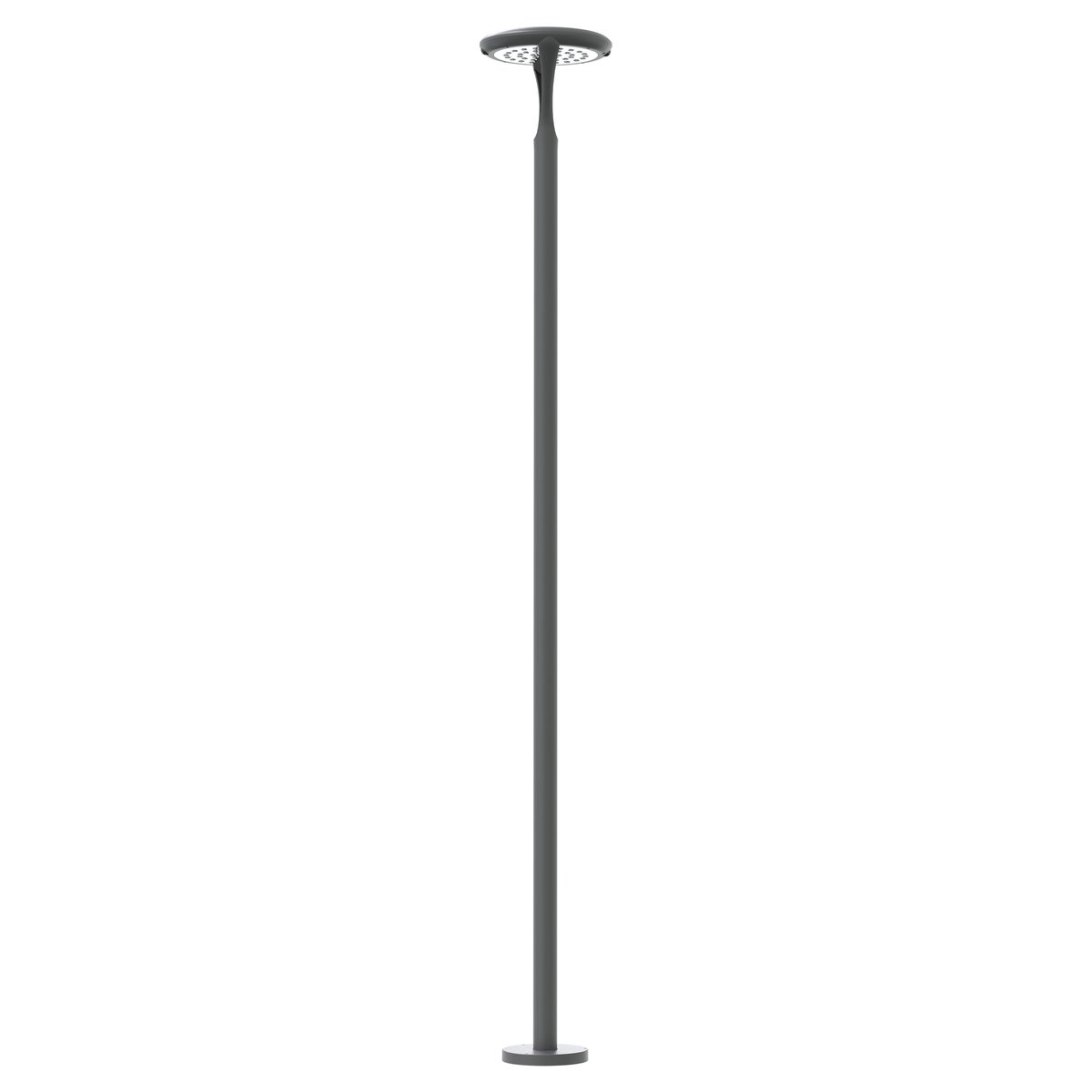Lampadaire solaire détecteur, BERMEO gris / argent, INSPIRE