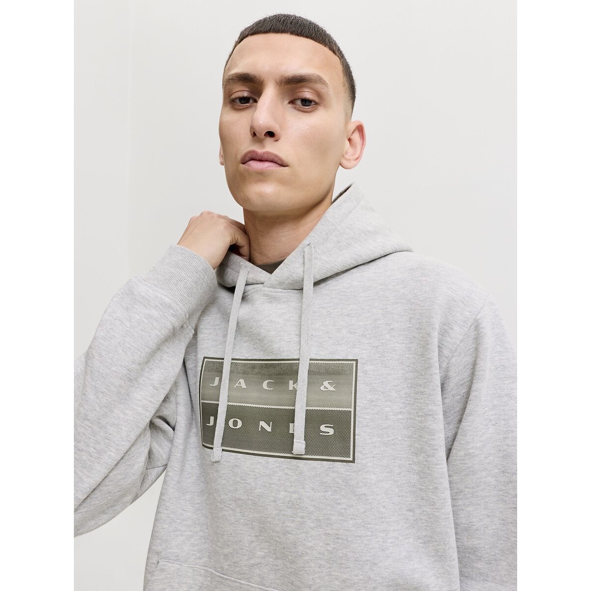 Fusion Hoodie light grey marl, JACK & JONES