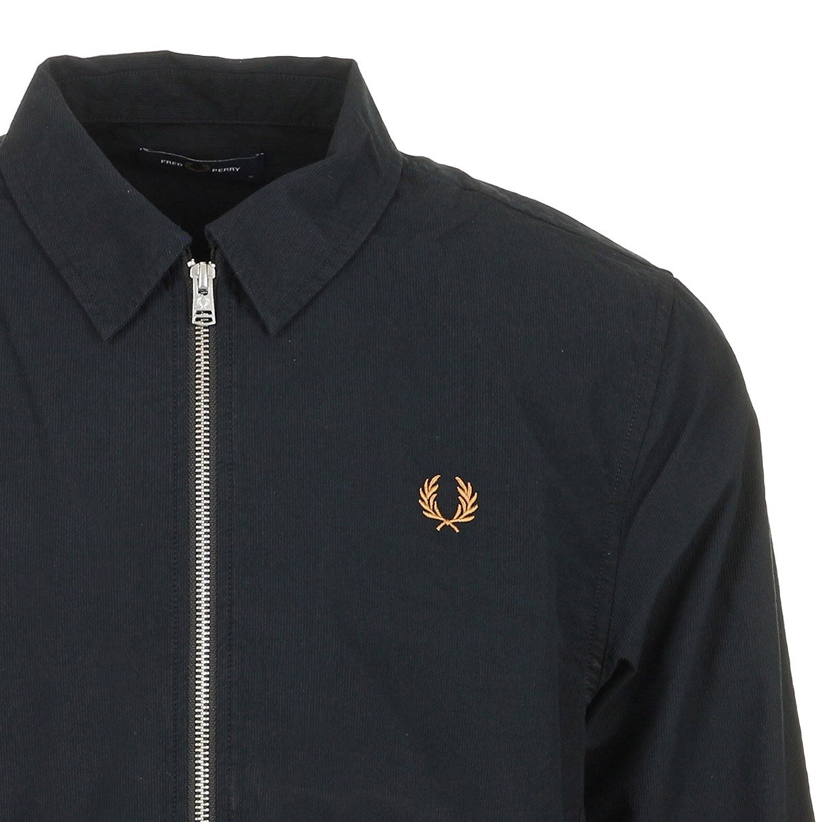 Pull SEERSUCKER ZIP THRU OVERSHIRT black, FRED PERRY
