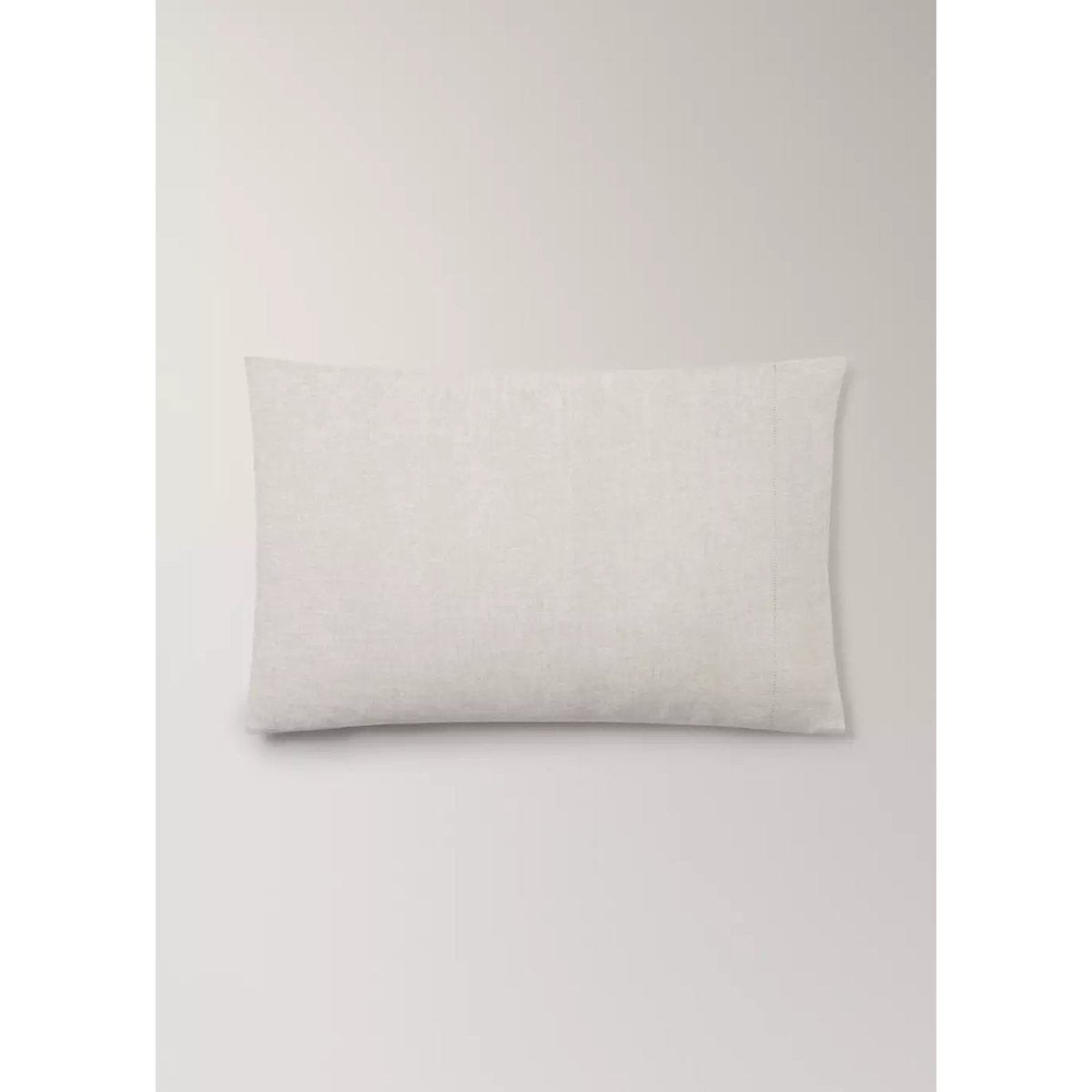 Taie d'oreiller lin lavé ajouré 50x75 cm beige, MANGO HOME