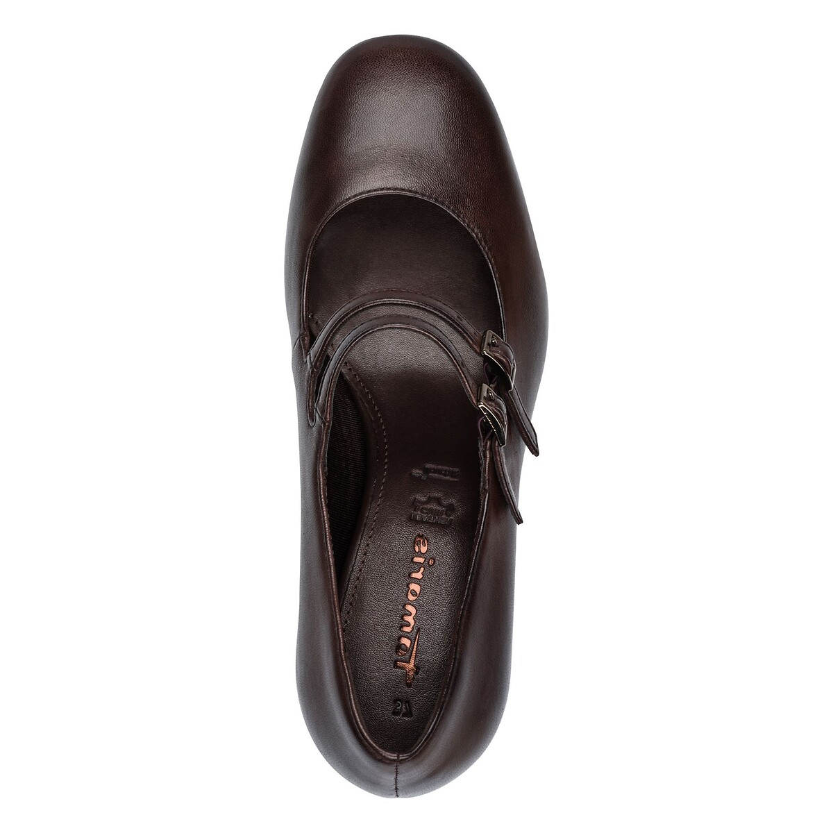 Chaussures babies en cuir à talons marron, TAMARIS
