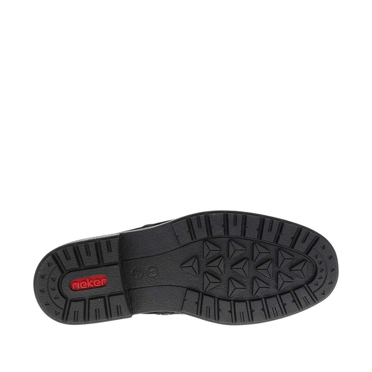 Boots en cuir noir munies d'un zip et d'un soufflet élastiqué noir, RIEKER