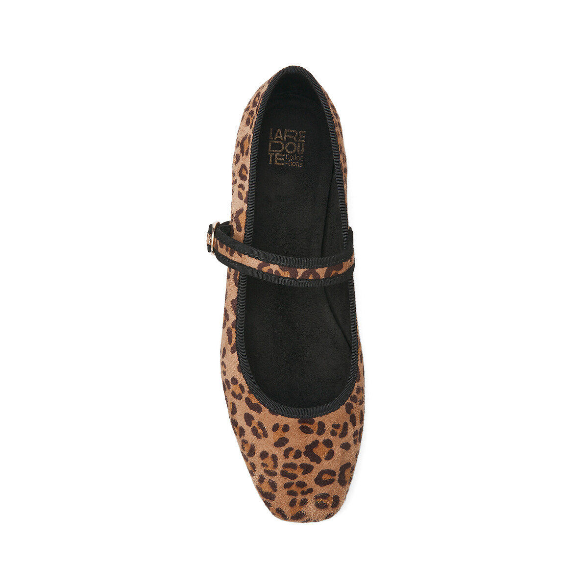 Ballerine à boucle, imprimé léopard imprimé fond marron, LA REDOUTE COLLECTIONS