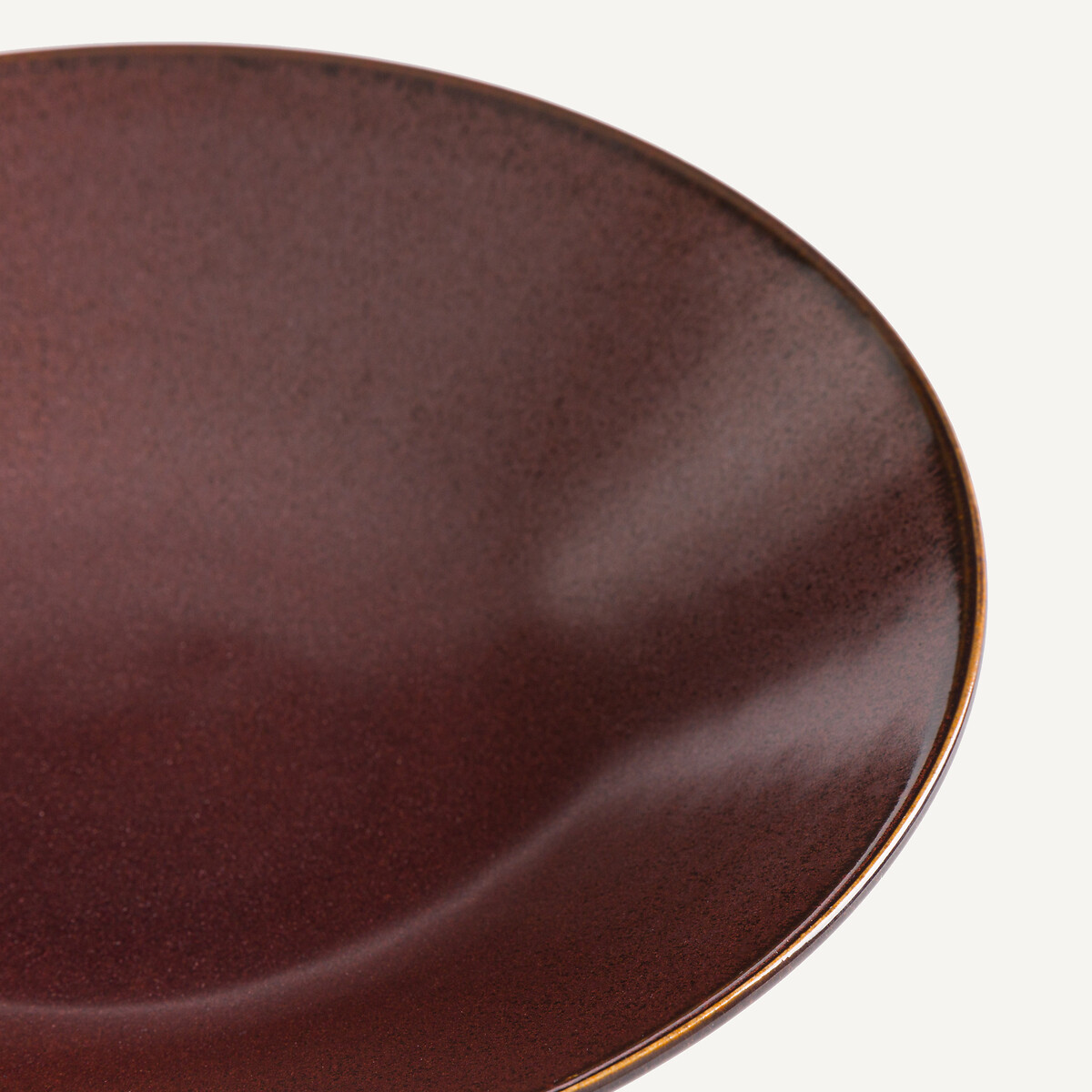 Lot de 4 assiettes creuses en grès émaillé, KANSO rouge, AM.PM