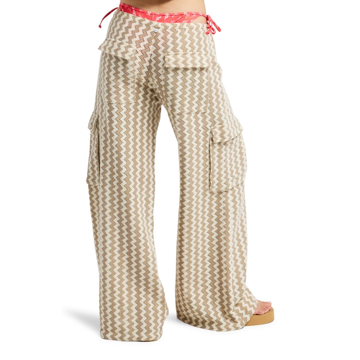 Pantalon taille élastique CHARM THE SNAKE. marron brownie, ROXY
