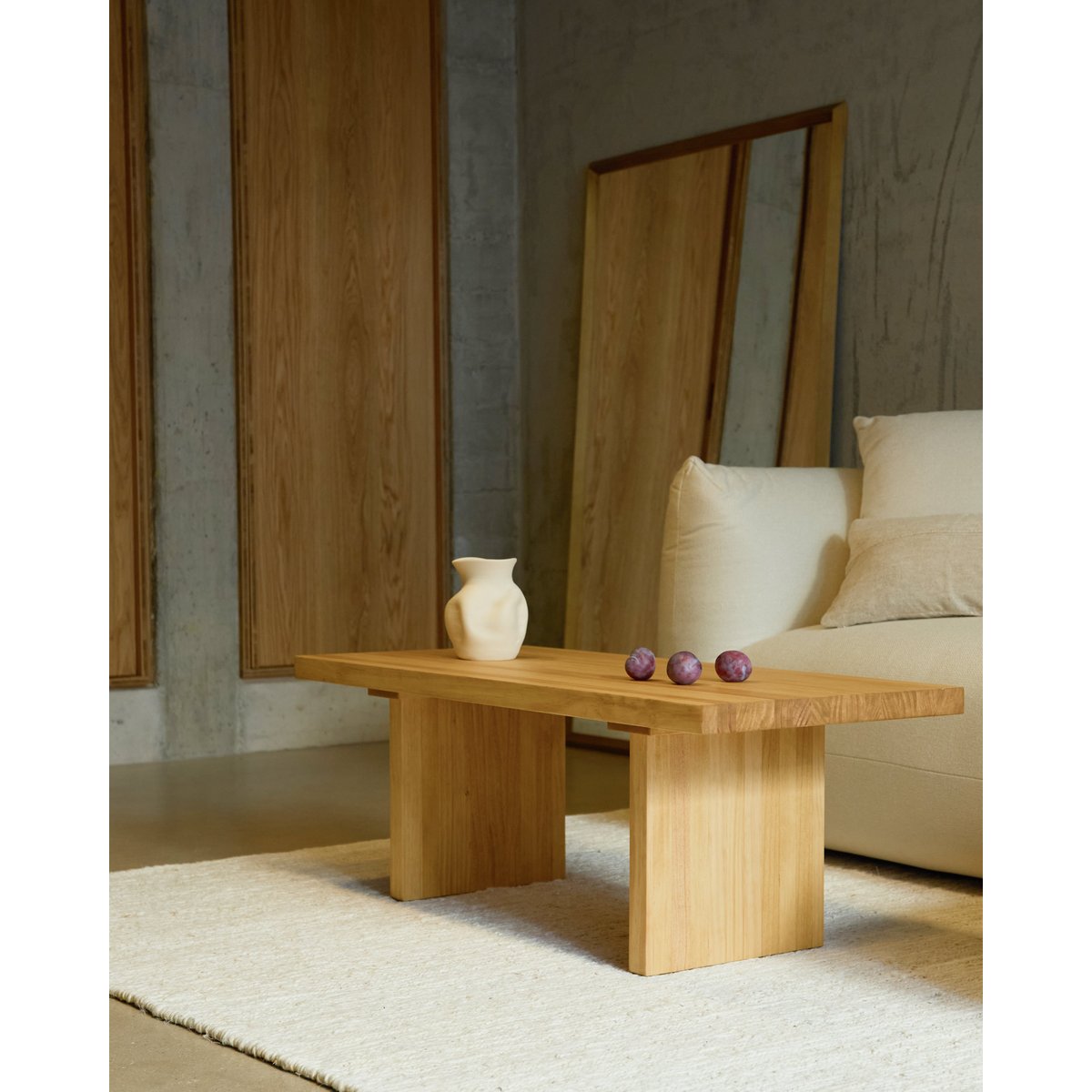 Table basse en pin massif - MAIA couleur unique, HANNUN