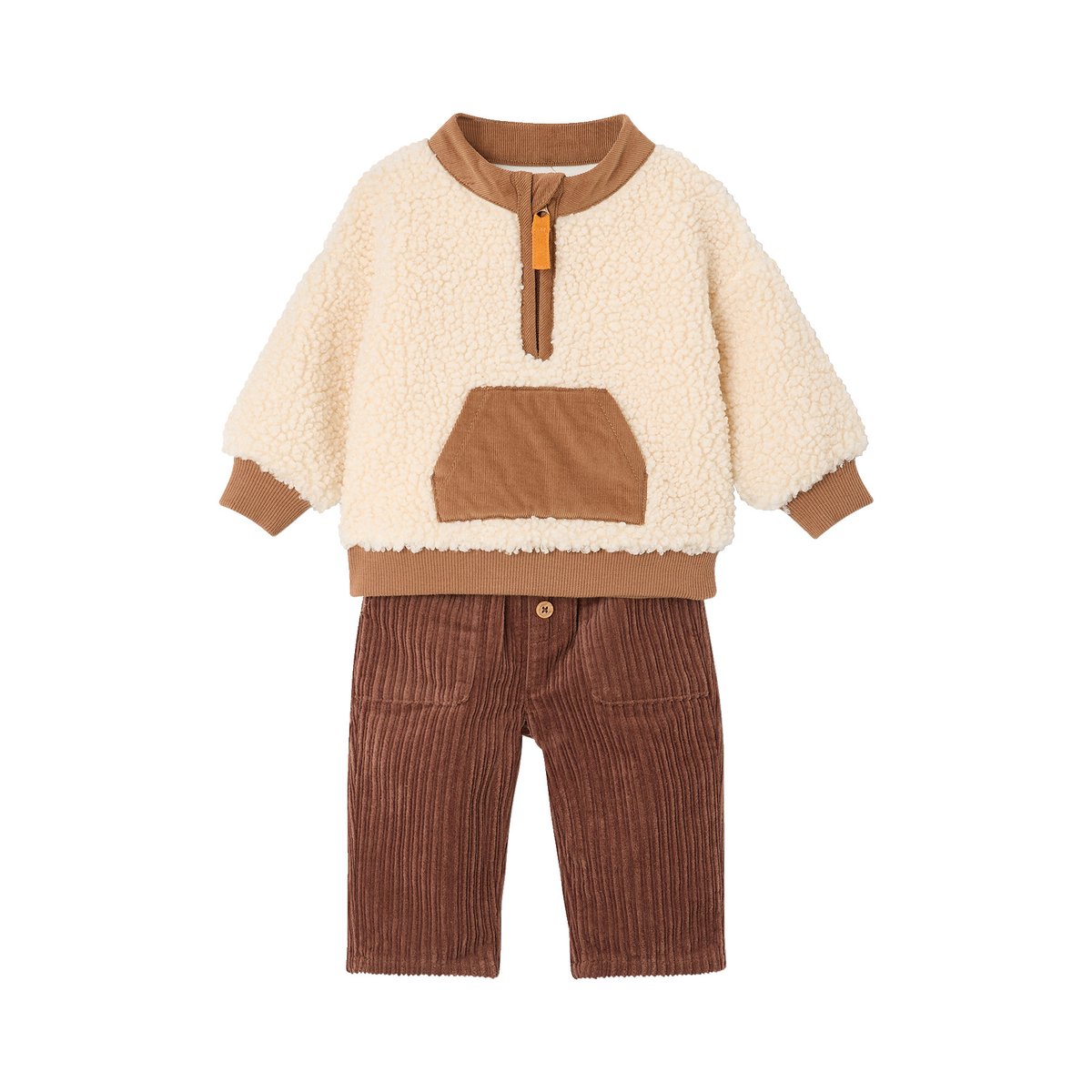 Ensemble sweat et pantalon cacao, VERTBAUDET