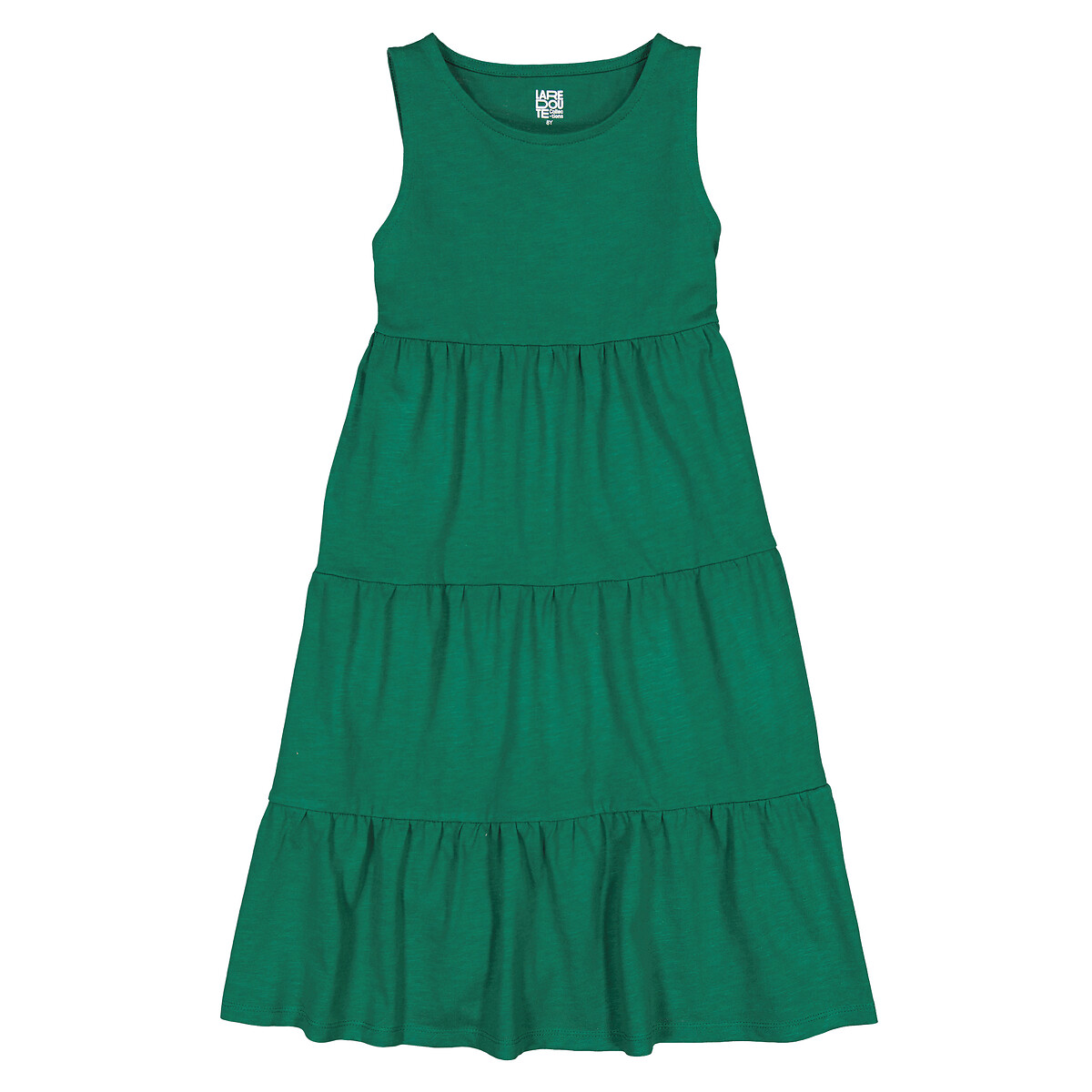 Robe mi-longue, sans manches vert, LA REDOUTE COLLECTIONS