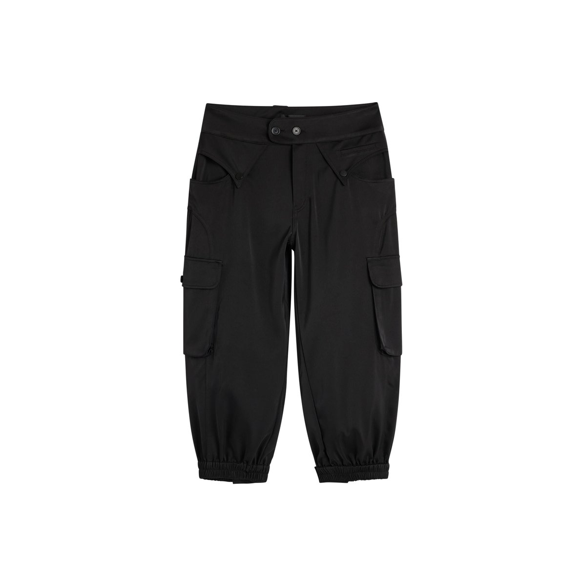Pantalon capri cargo noir, DESIGUAL