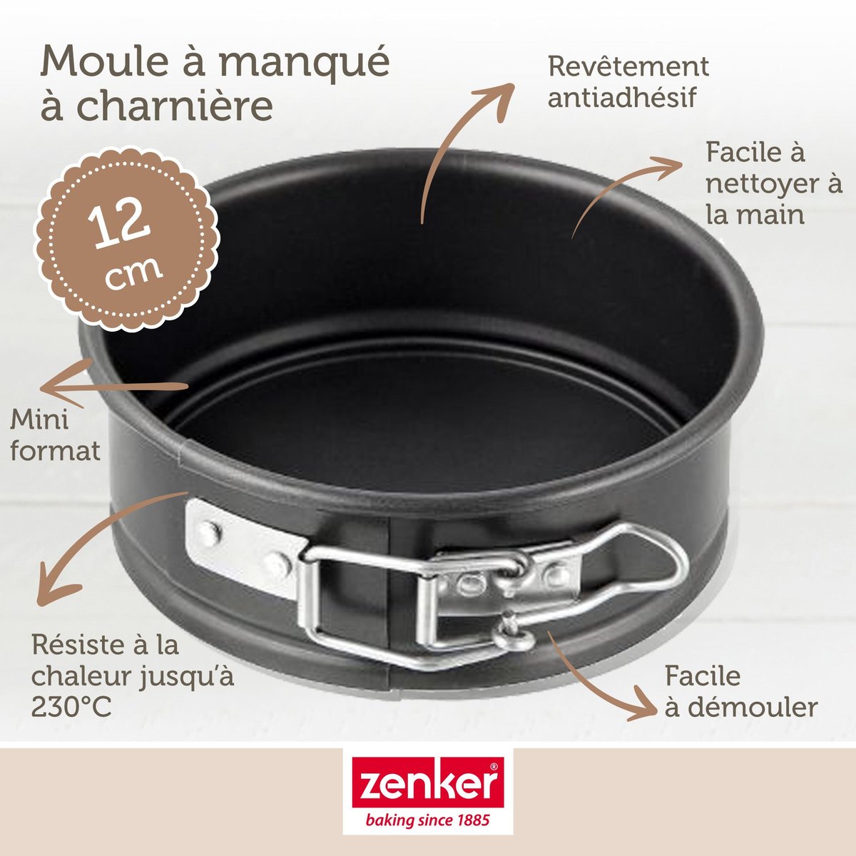 Set de 4 ustensiles de pâtisserie moule à manqué SPÉCIAL MINI noir, ZENKER