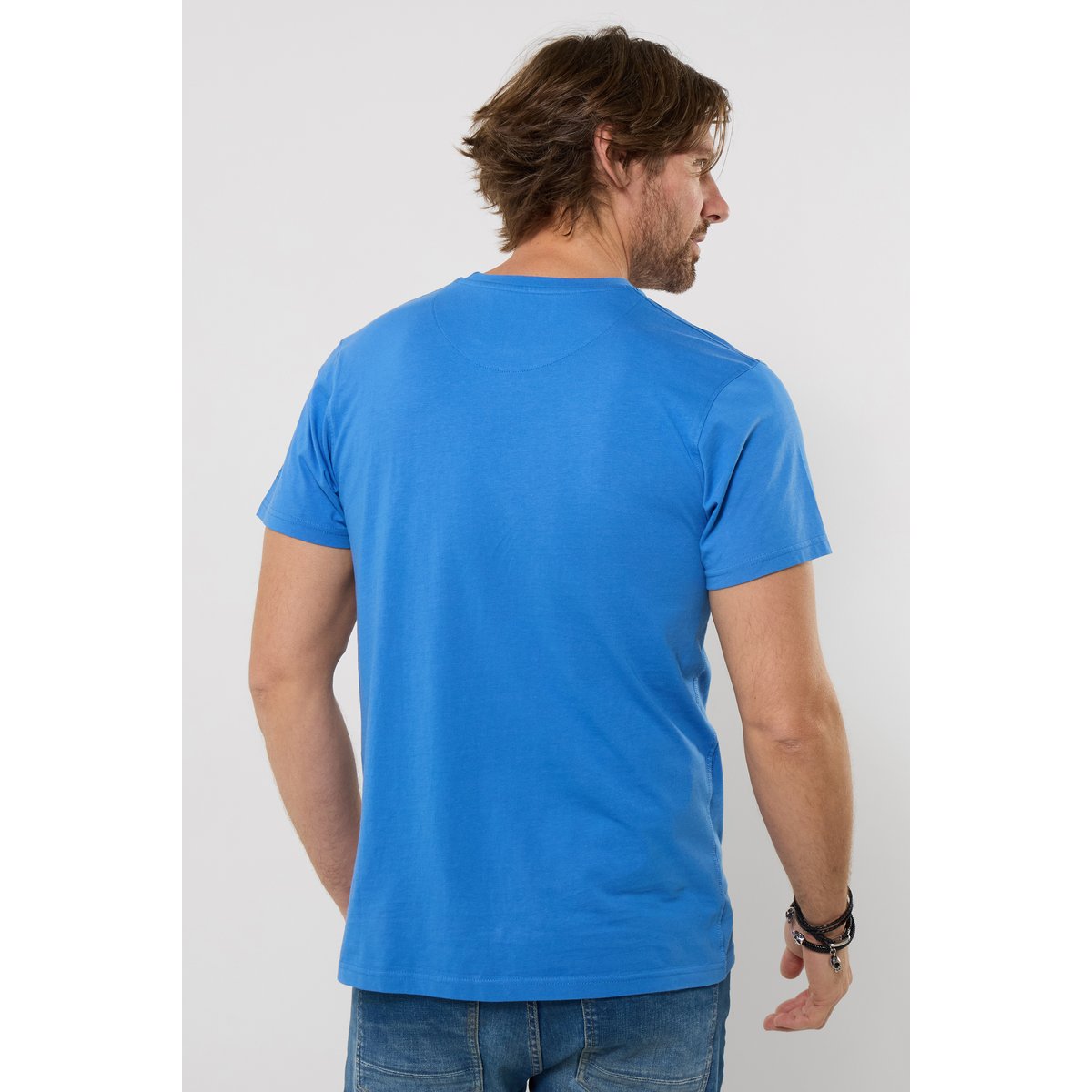 T-shirt graphique moto bleu, JOE BROWNS
