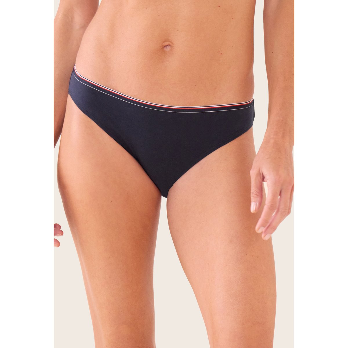 Lot de 3 culottes en coton Lucette marine marinière blanc, LE SLIP FRANCAIS