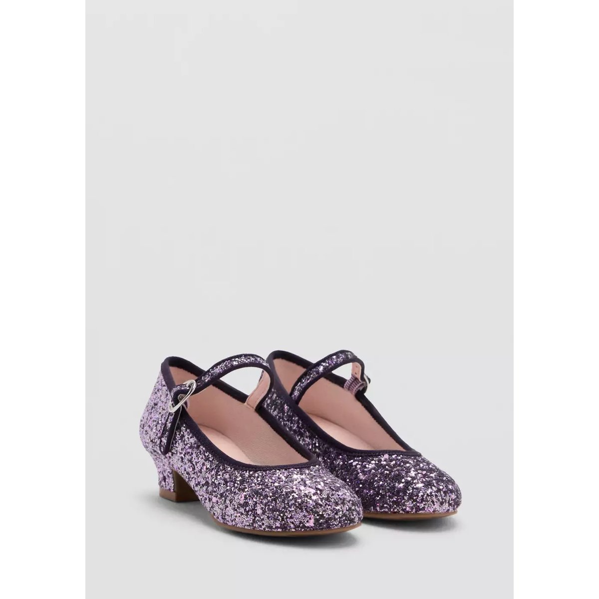 Chaussures à talon paillettes violet clair/pastel, MANGO KIDS