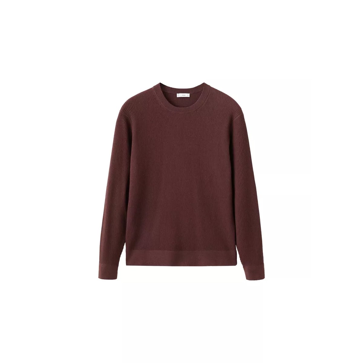 Pull coton maille fine bordeaux, MANGO MAN