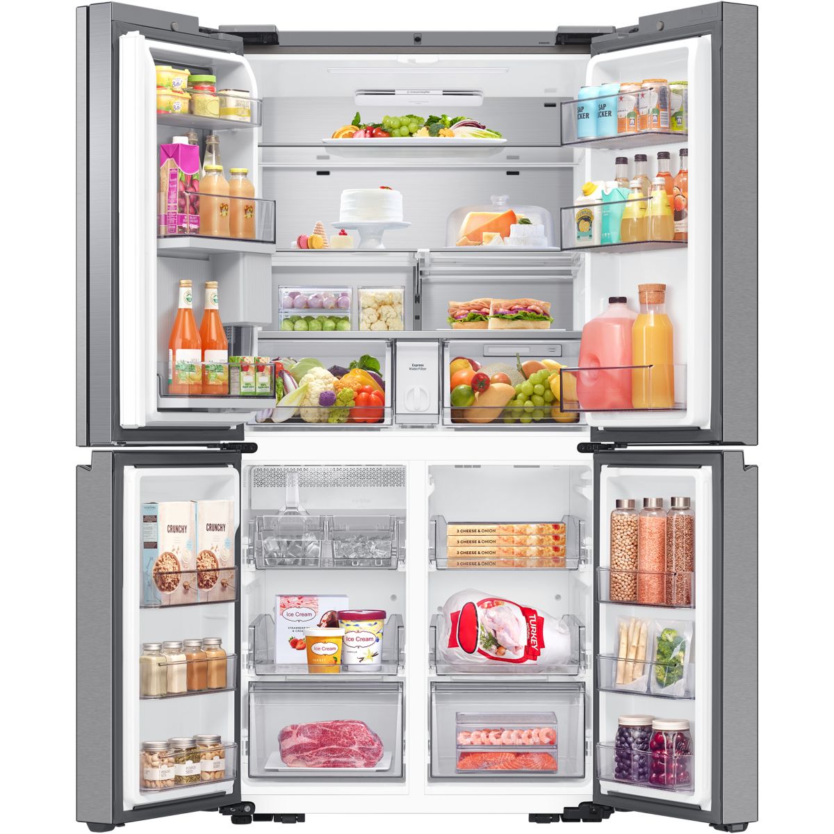 Réfrigérateur multi portes RF65DG9H0ESR family hub inox, SAMSUNG