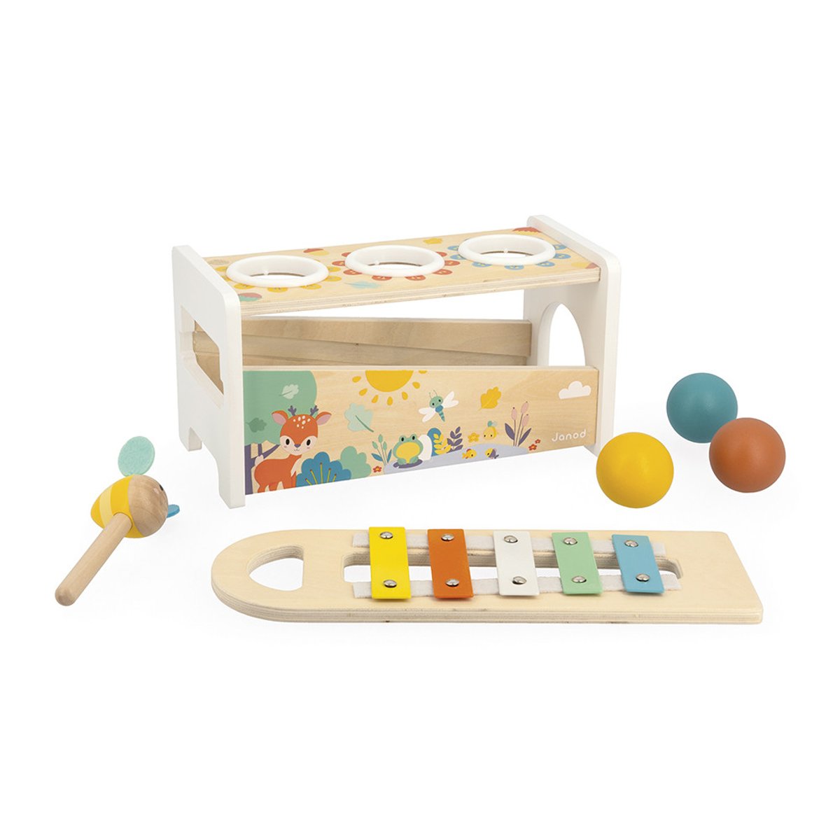 Jouet musical tap tap xylo pure multicolore, JANOD