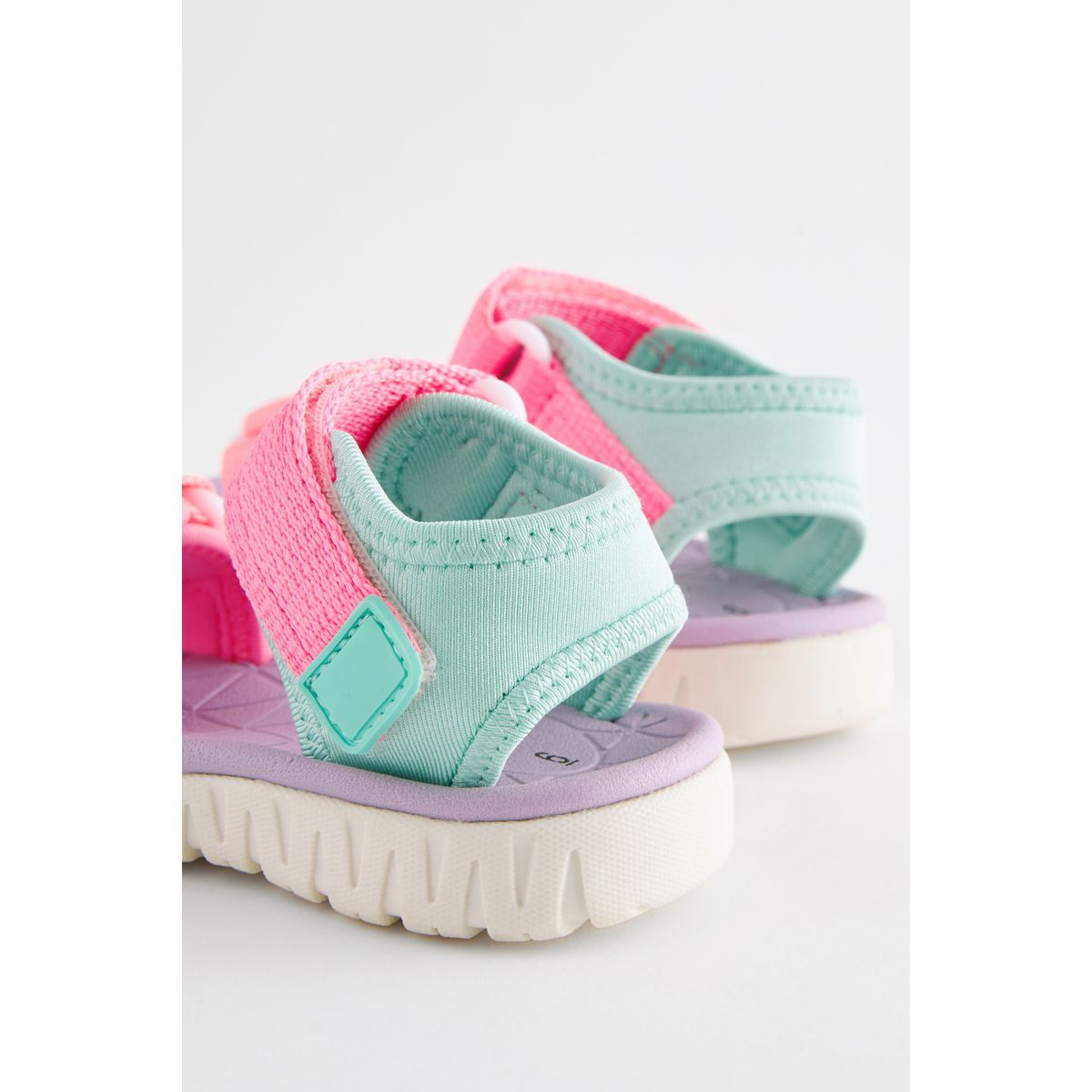 Sandales trekker confortables à scratch rose/violet, NEXT