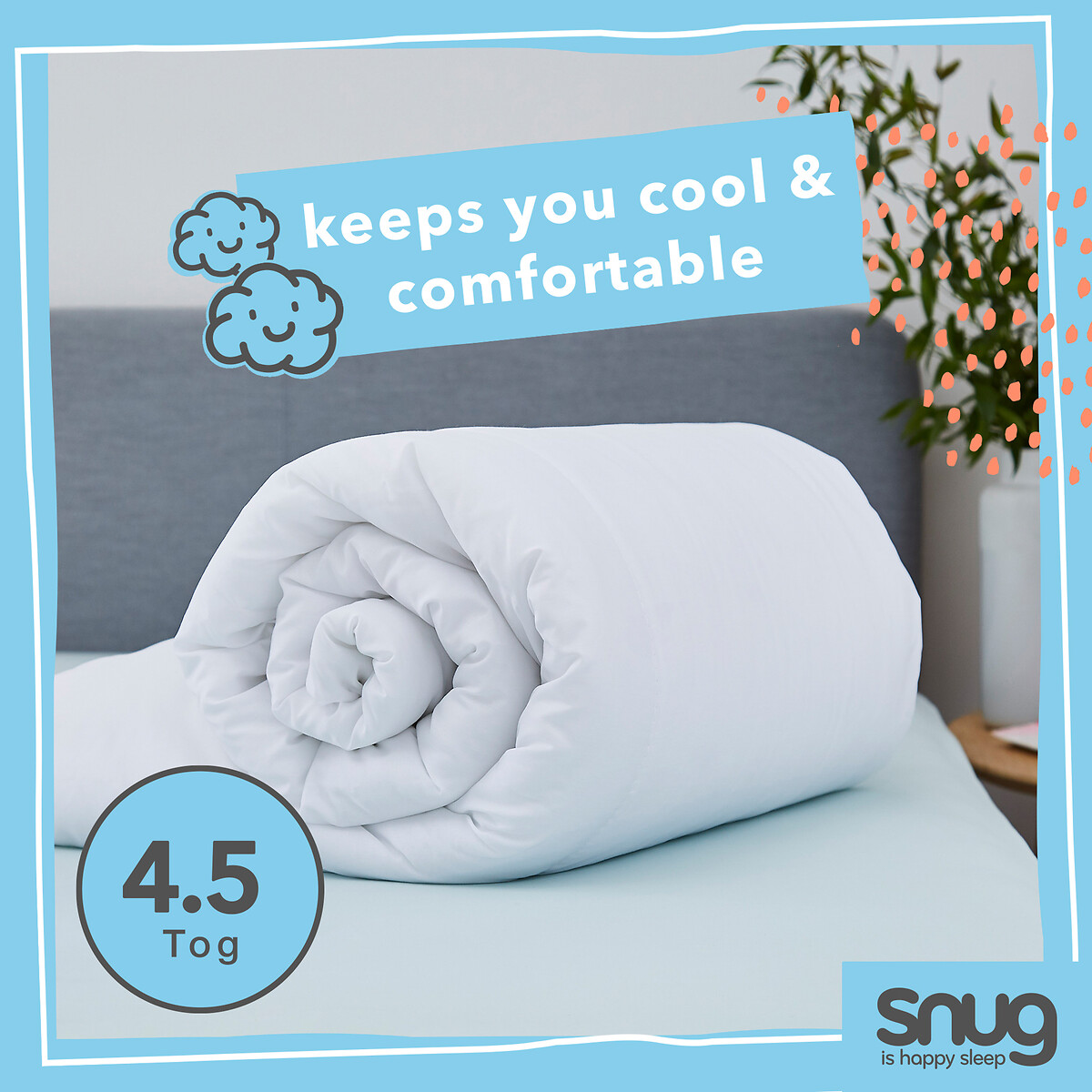 Chill Out 4.5 Tog Duvet white, SNUG