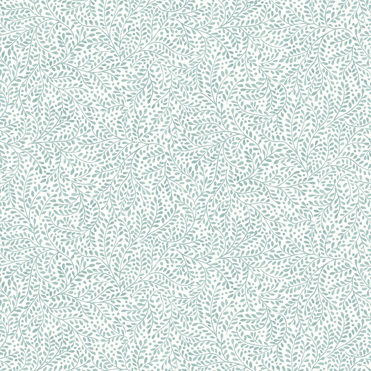 Papier peint fleurs en ribambelle bleu, JOULES
