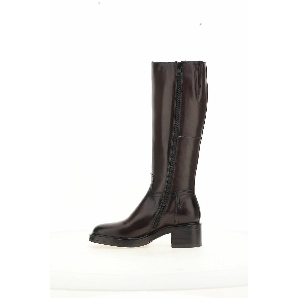 Stivali classici in pelle marrone scuro, MJUS