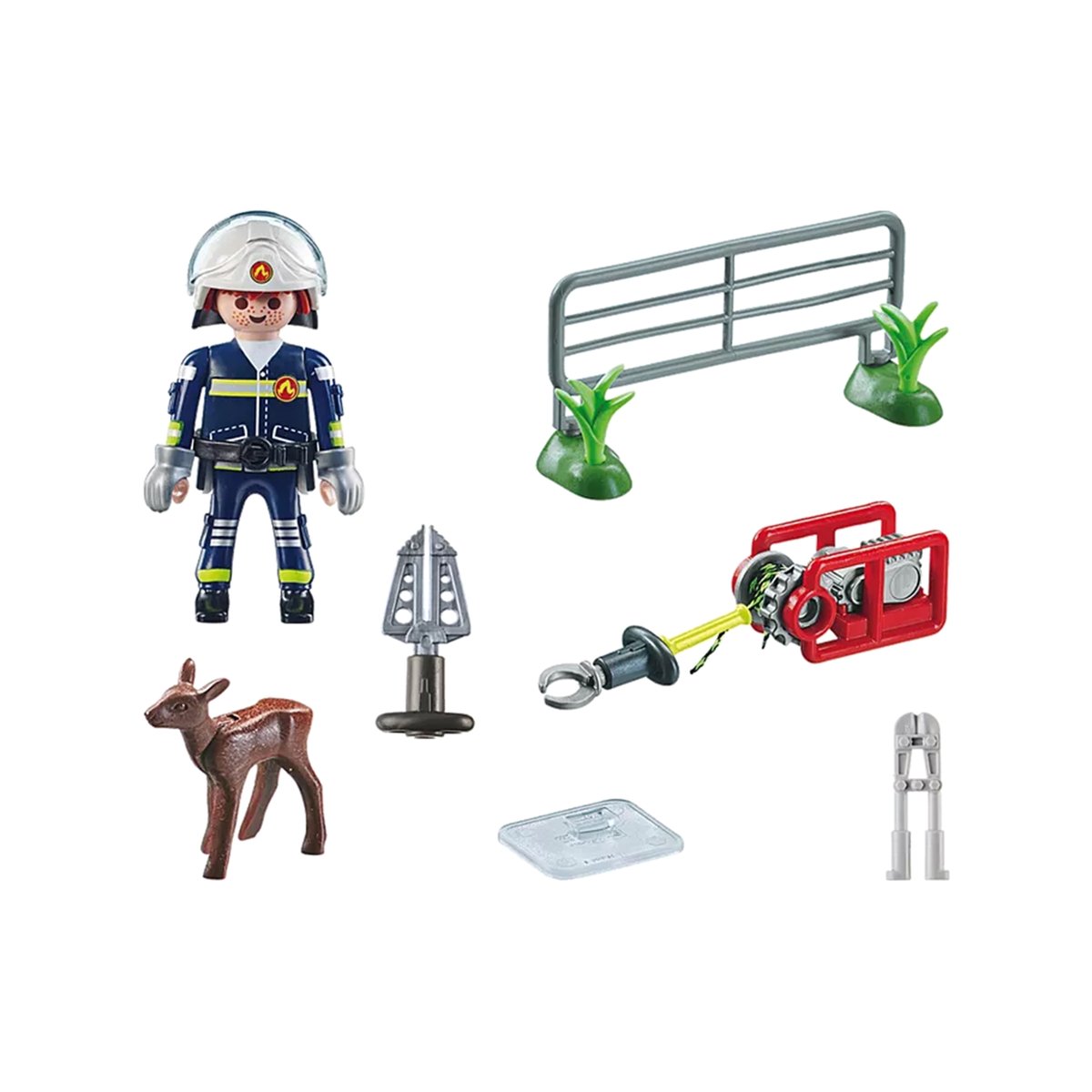 Pompier avec Faon à sauver Hereos pompier avec faon à sauver, PLAYMOBIL