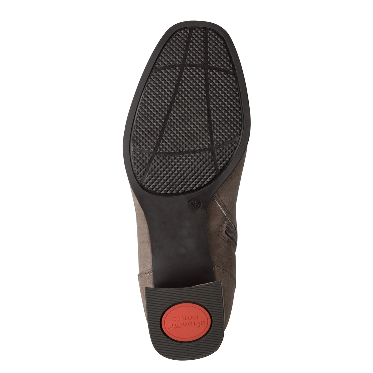 Bottine talon bloc gris, TAMARIS