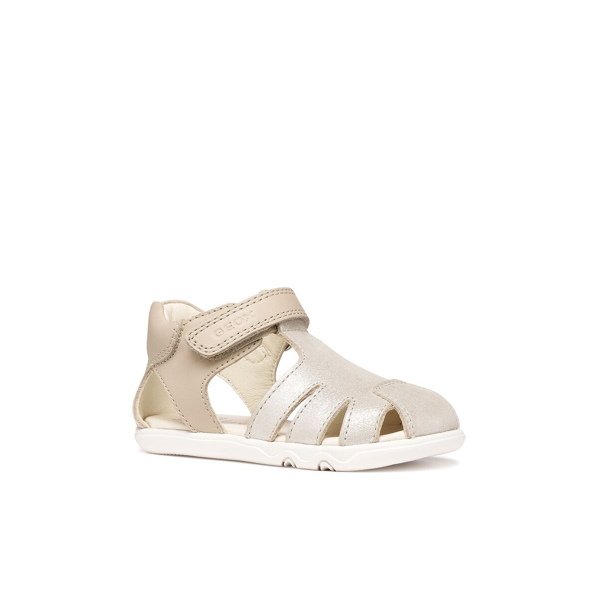 Sandales en cuir barefoot, STEPPIEUP beige, GEOX