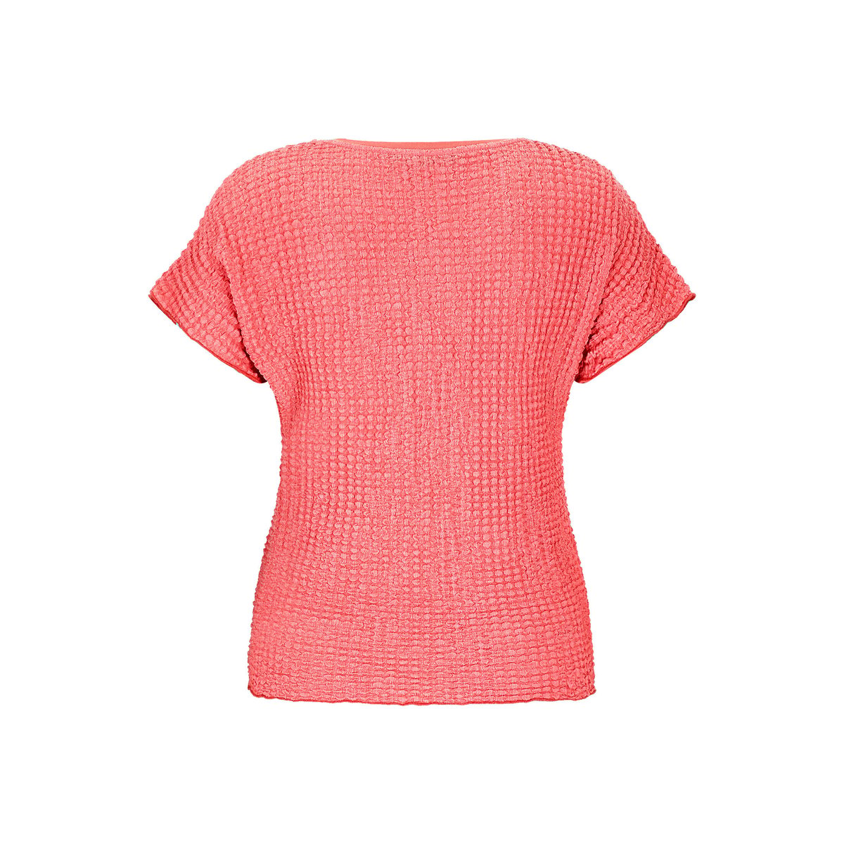 T-Shirt avec structure à encolure bateau hot coral, BETTY BARCLAY