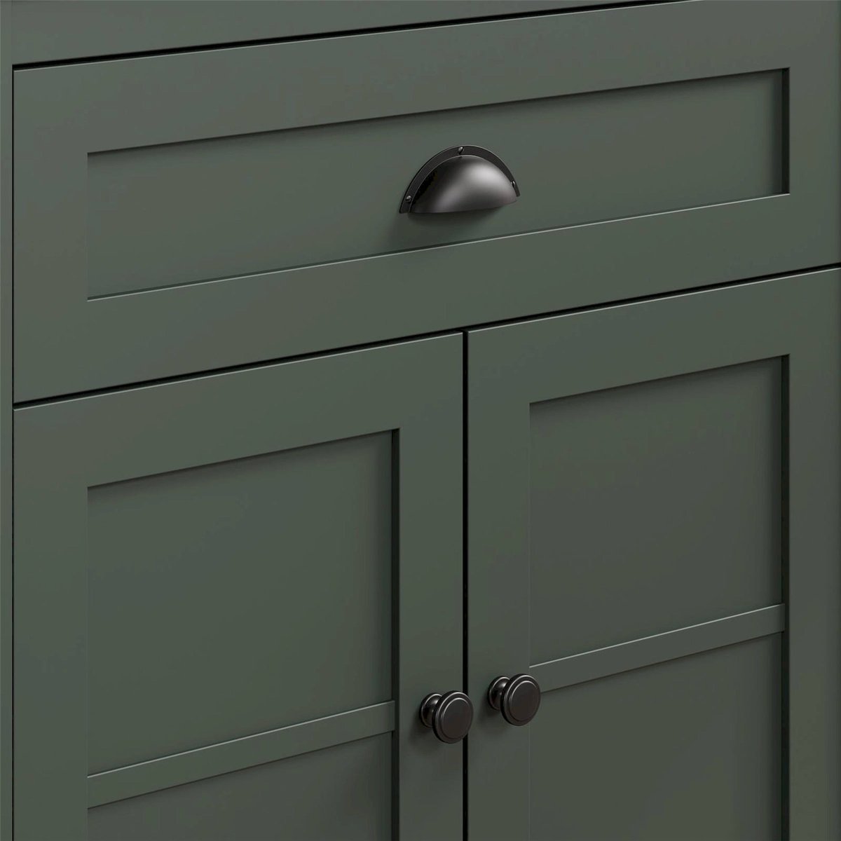 Commode collection FOREELLS plateau chêne vert foncé et chêne evoke, RECOLLECTION