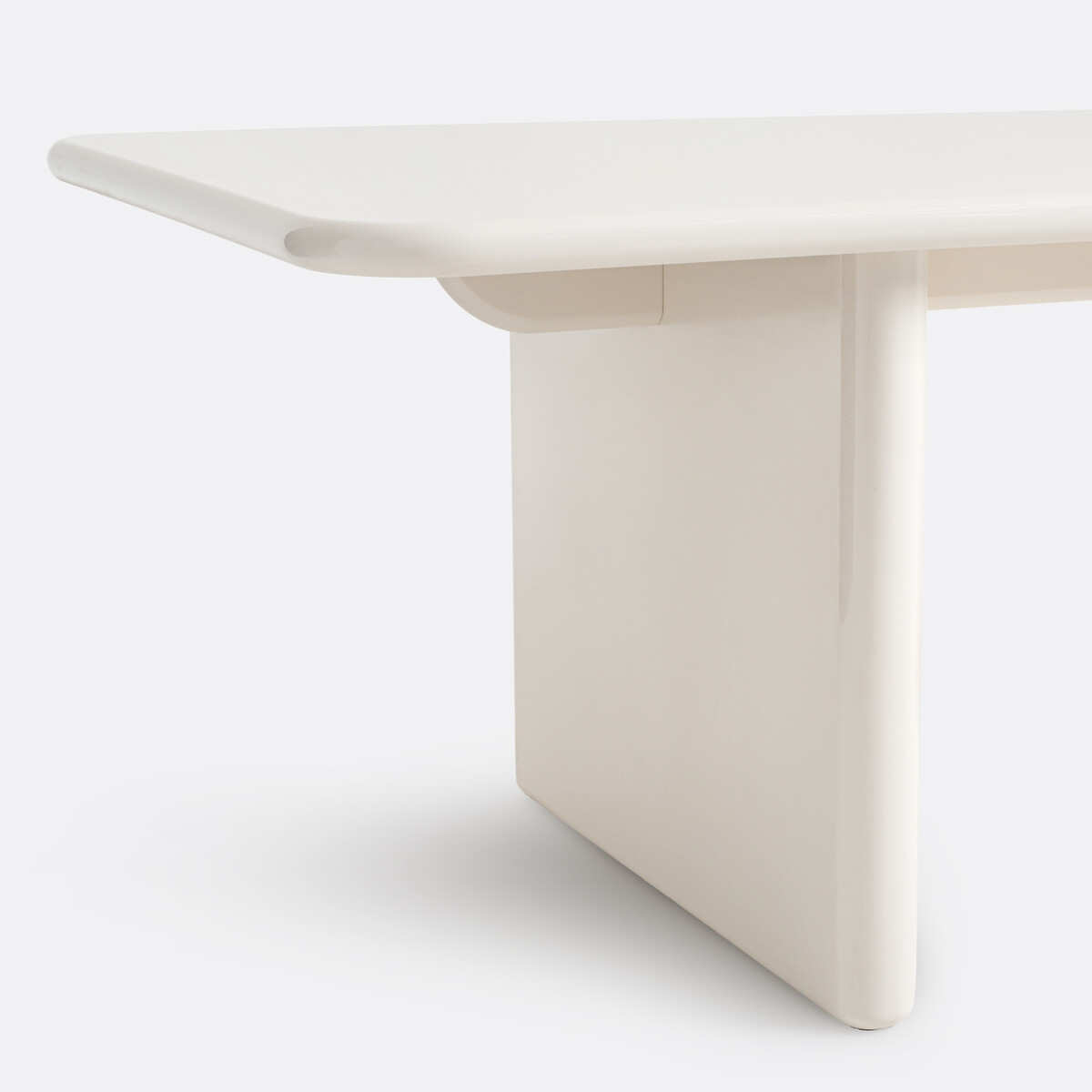 Table à manger, laquée brillante, 8 couverts, MARVELA ecru, LA REDOUTE INTERIEURS