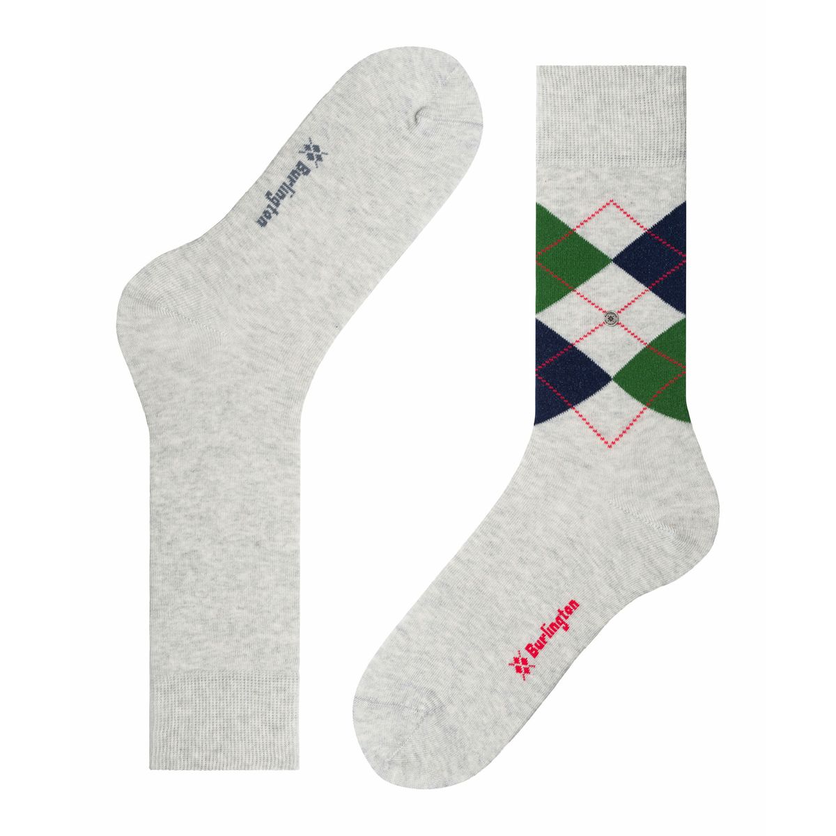 Chaussettes Unies Et Motifs Losange, Lot De 2 Pair gris/gris anthracite, BURLINGTON