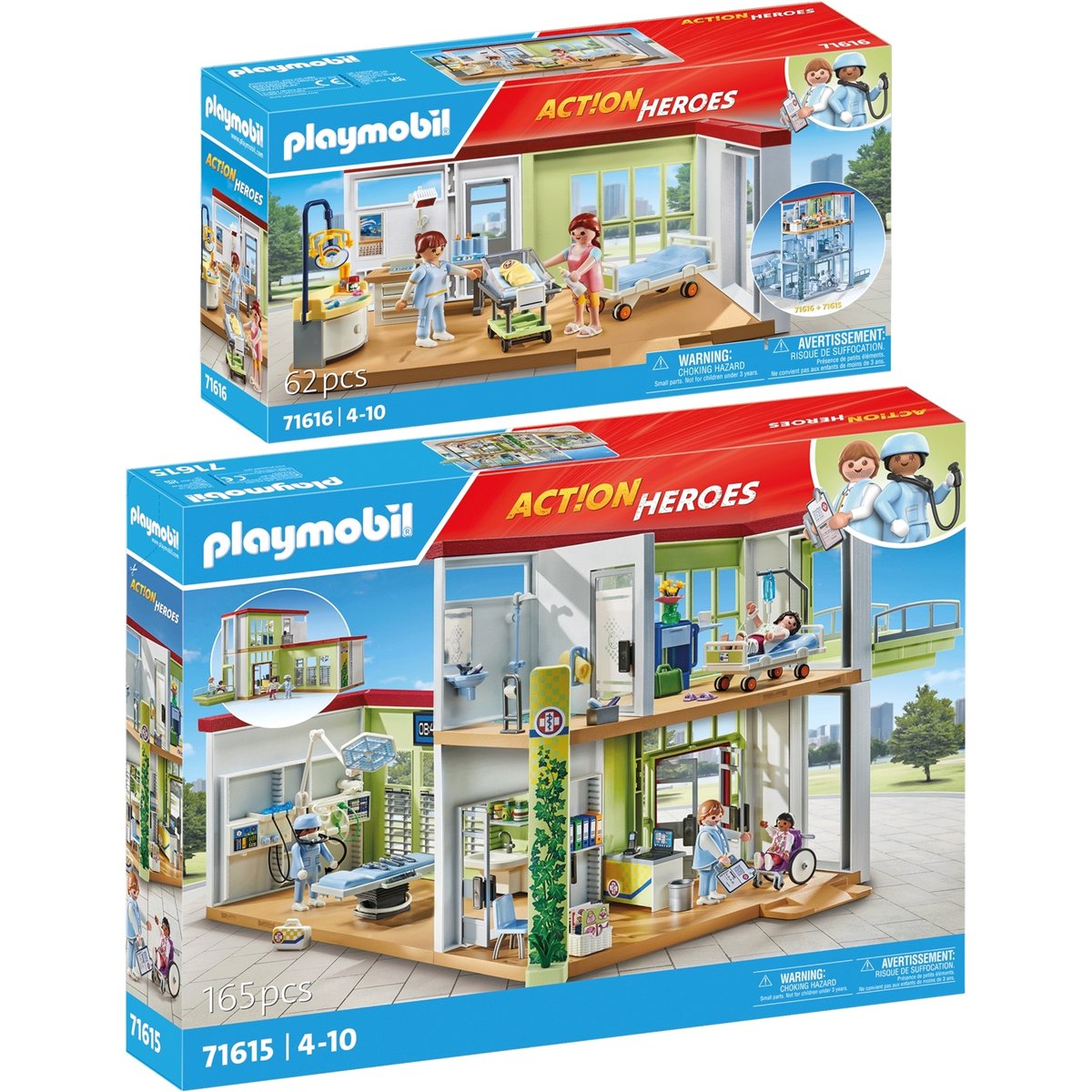 Set de 2 Playmobil set de 2 playmobil hopital, PLAYMOBIL