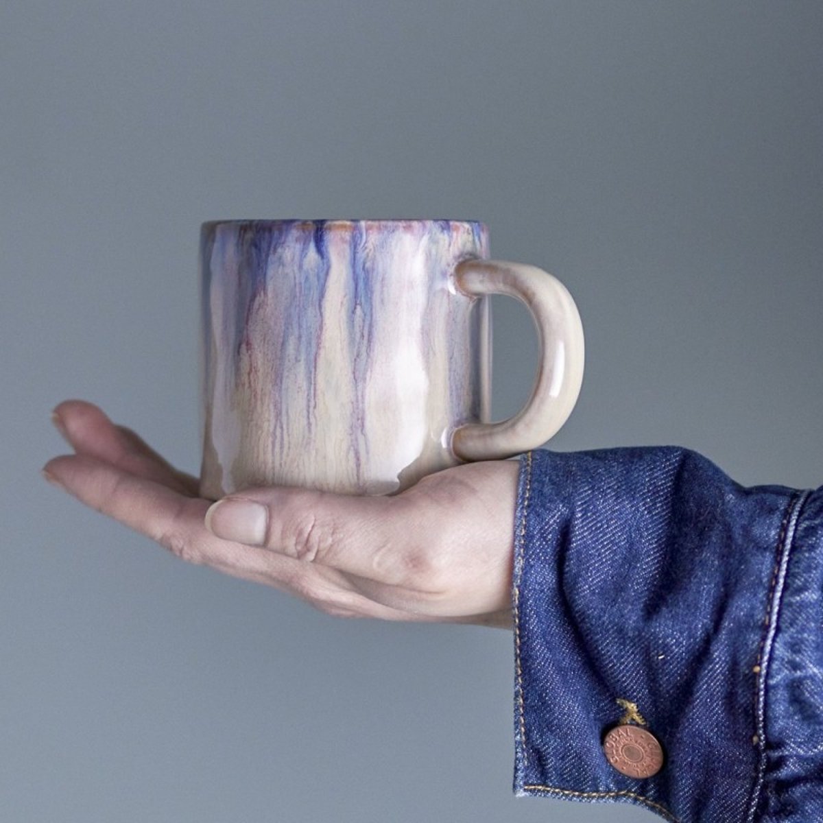 Tasse artisanale grès Amalia rose, BLOOMINGVILLE