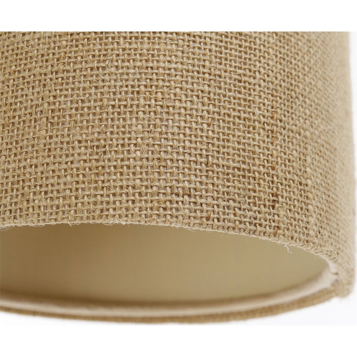 Suspension en lin rond Boho Elegant lin naturel et rotin clair, BPS KONCEPT