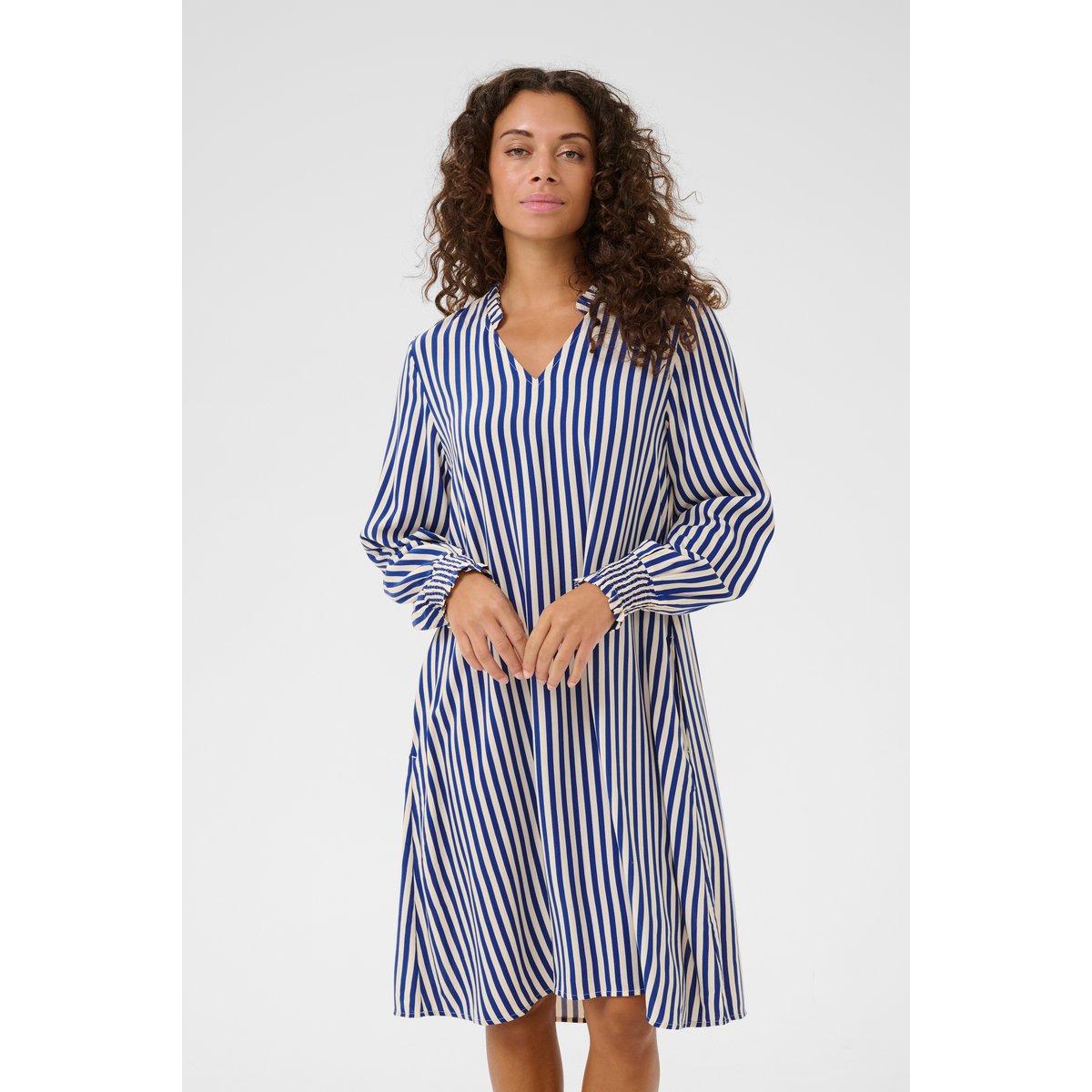 Dress bleu/blanc rayures mazarine blue/white stripe, CULTURE