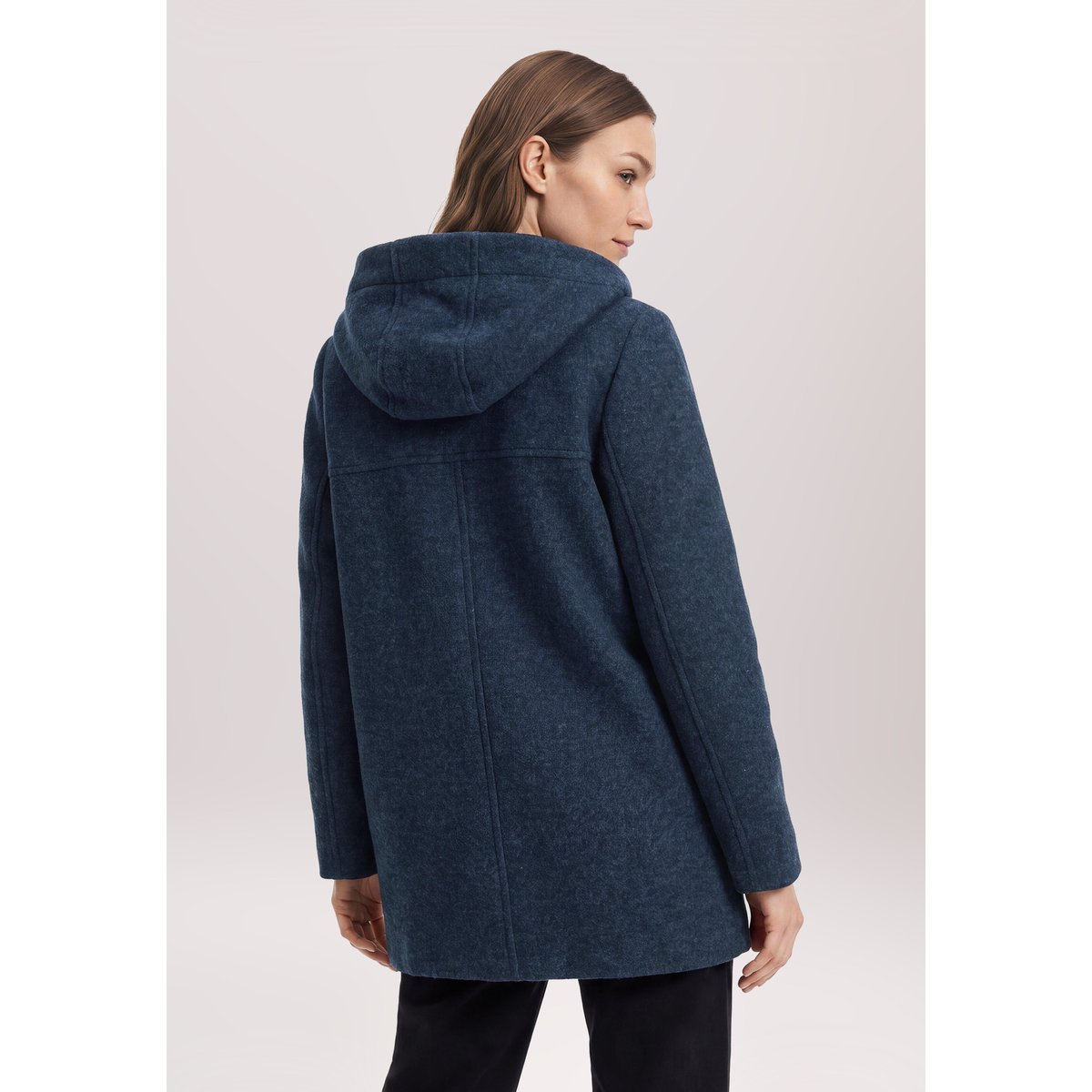 Veste en laine à capuche moonlight blue melange, GIL BRET