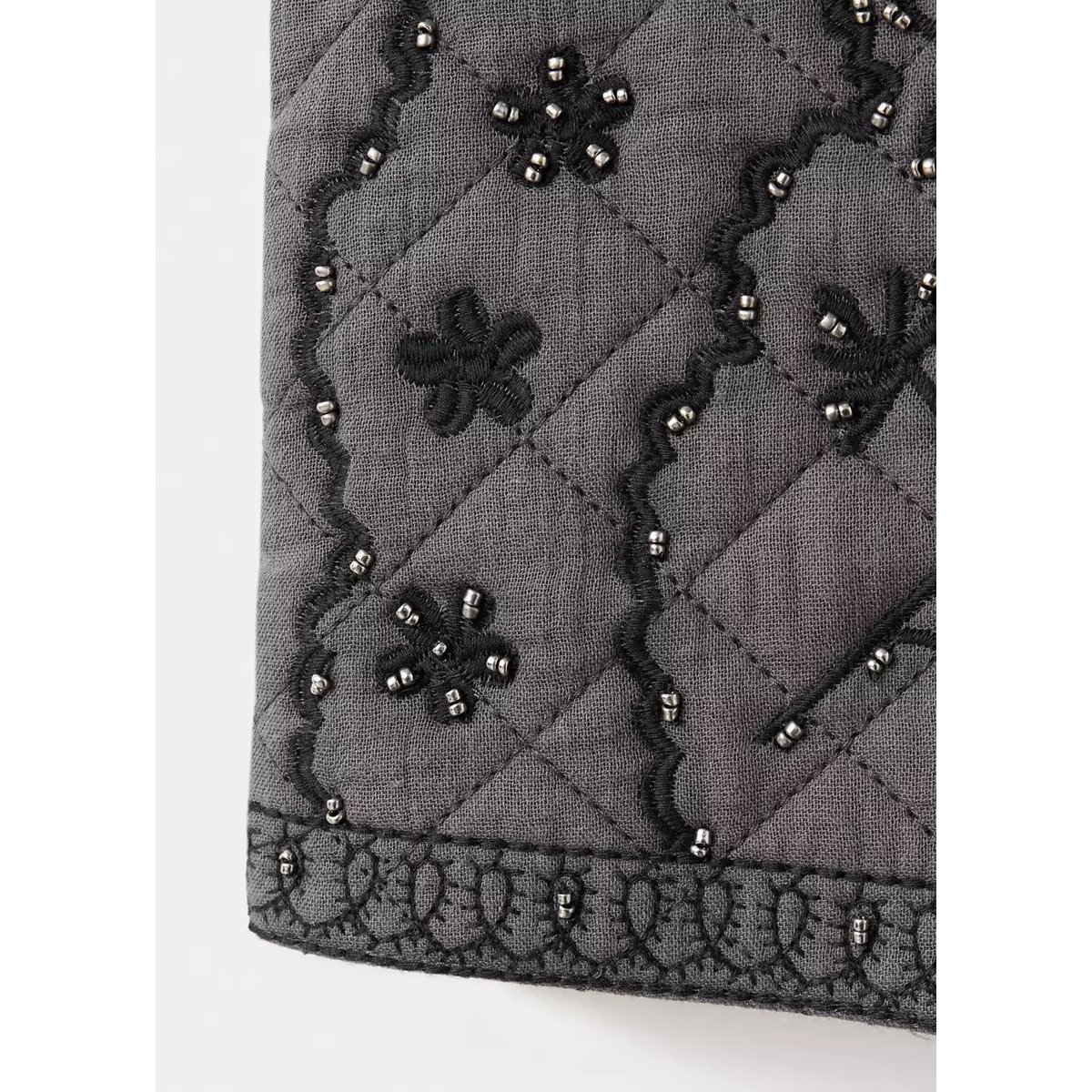 Gilet détails brodés gris, MANGO KIDS
