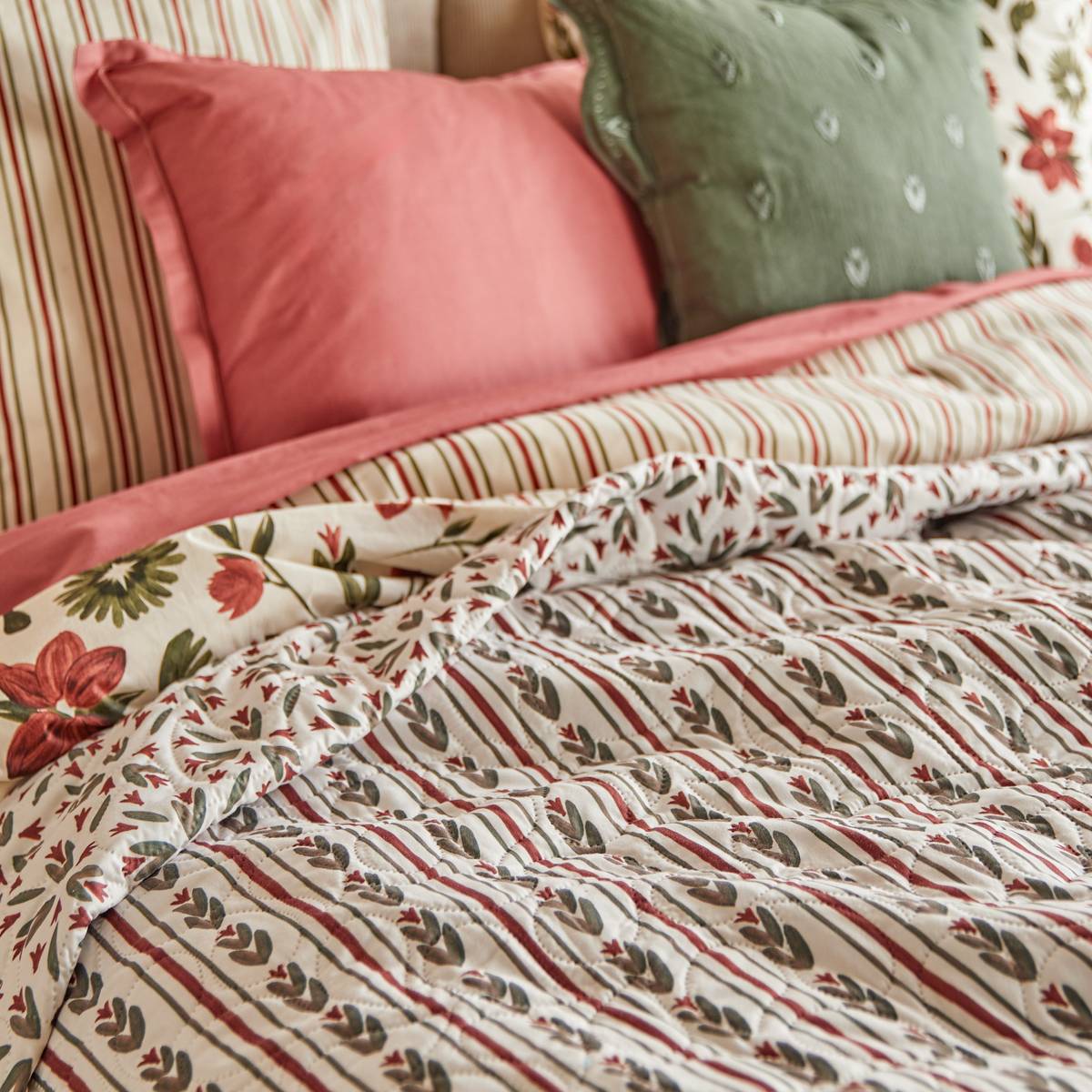 Dessus de lit double COLE blanc, ATMOSPHERA