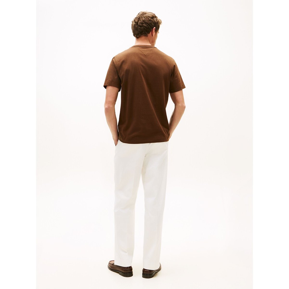 T-shirt épais droit marron, TOMMY HILFIGER