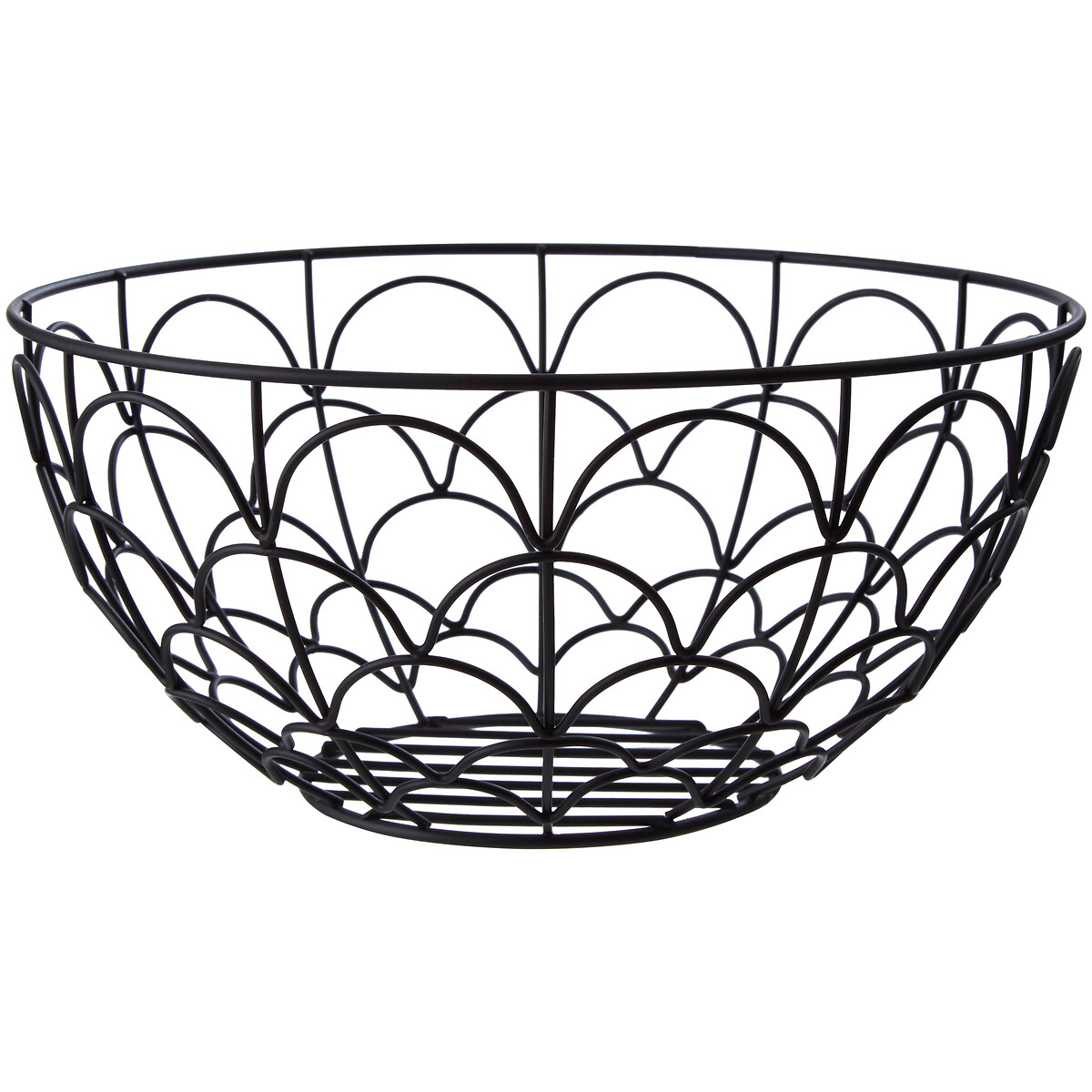 Wire Fruit Basket in Matte Black Finish black, SO'HOME