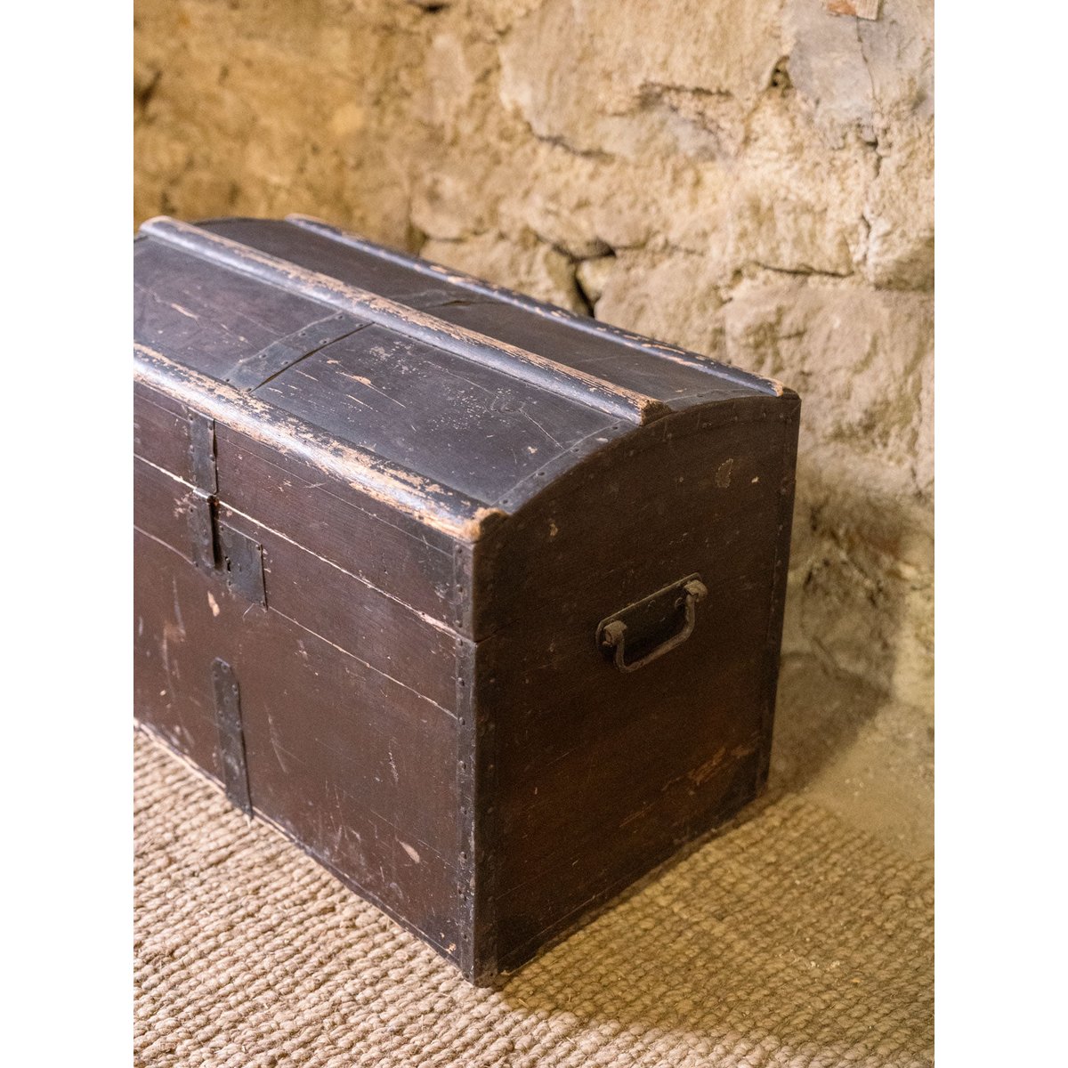 Coffre en bois marron foncé Lucien N°205 - Bon état marron, DEBONGOUT