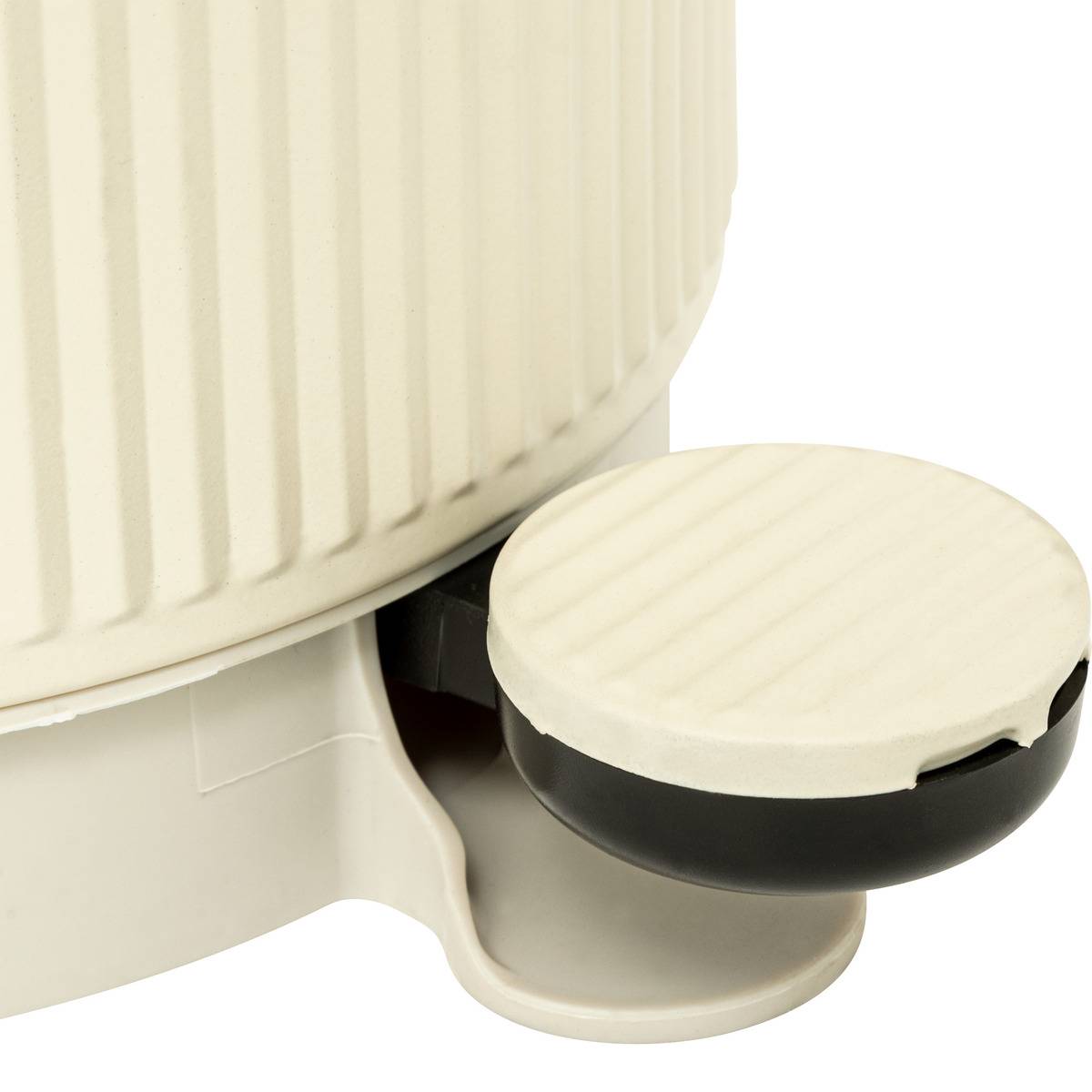 Poubelle salle de bain 5L design cannelé ONYX beige, 5FIVE SIMPLY SMART