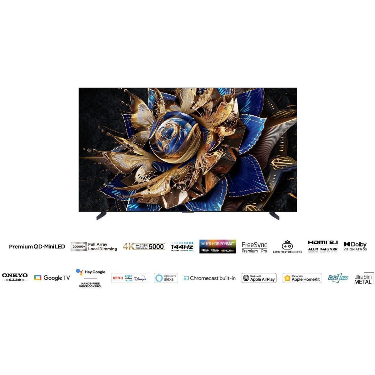 TV Mini Led 115X955MAX-115 pouces (291cm) couleur unique, TCL