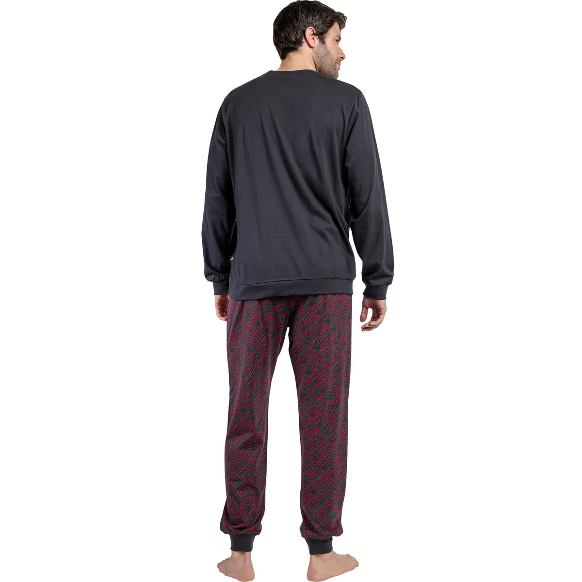 Pyjama pantalon top manches longues May The Force Star Wars gris, ADMAS
